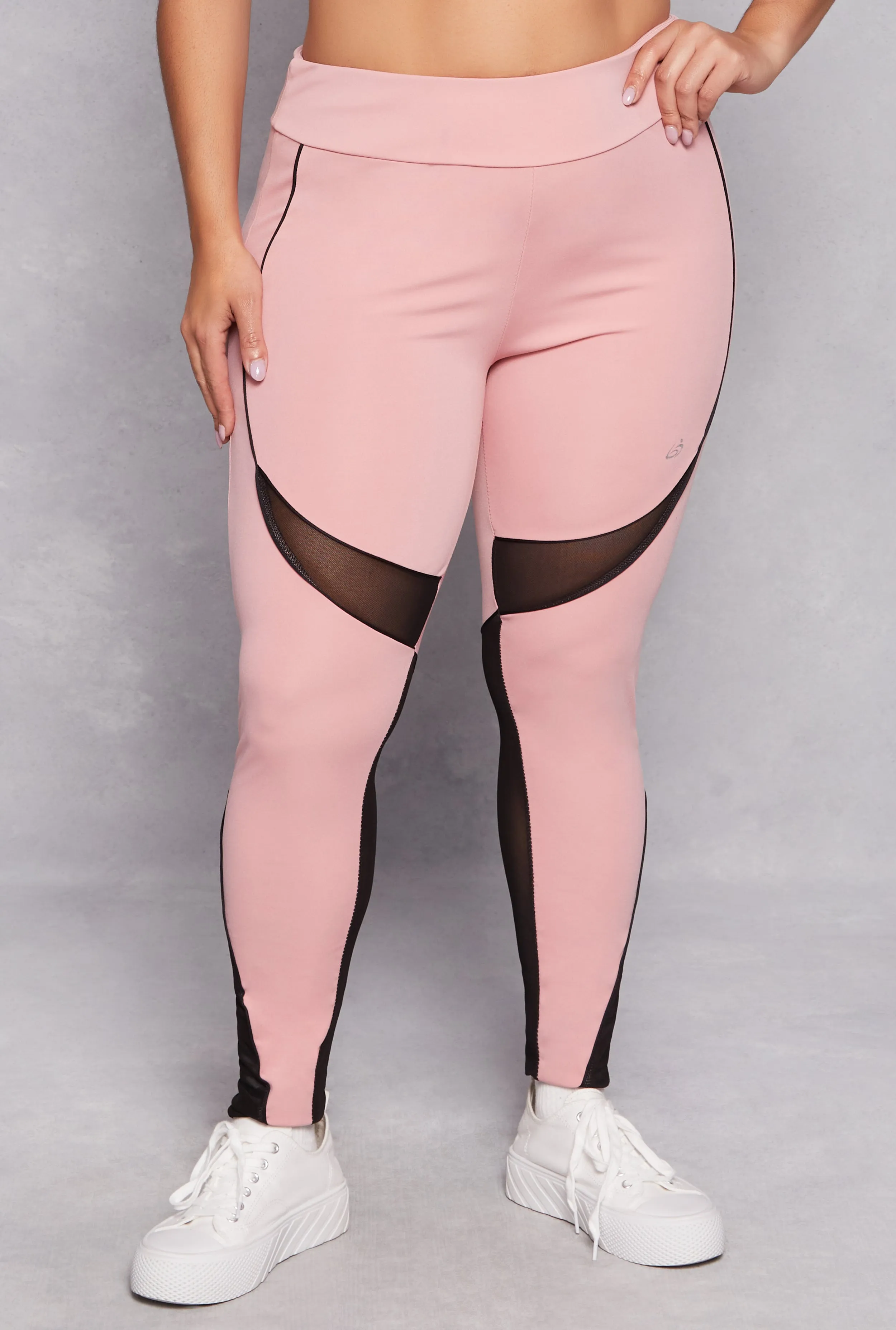 Plus Size Mesh Insert Active Leggings sold by Rainbow product image thumbnail 2