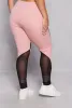 Plus Size Mesh Insert Active Leggings sold by Rainbow