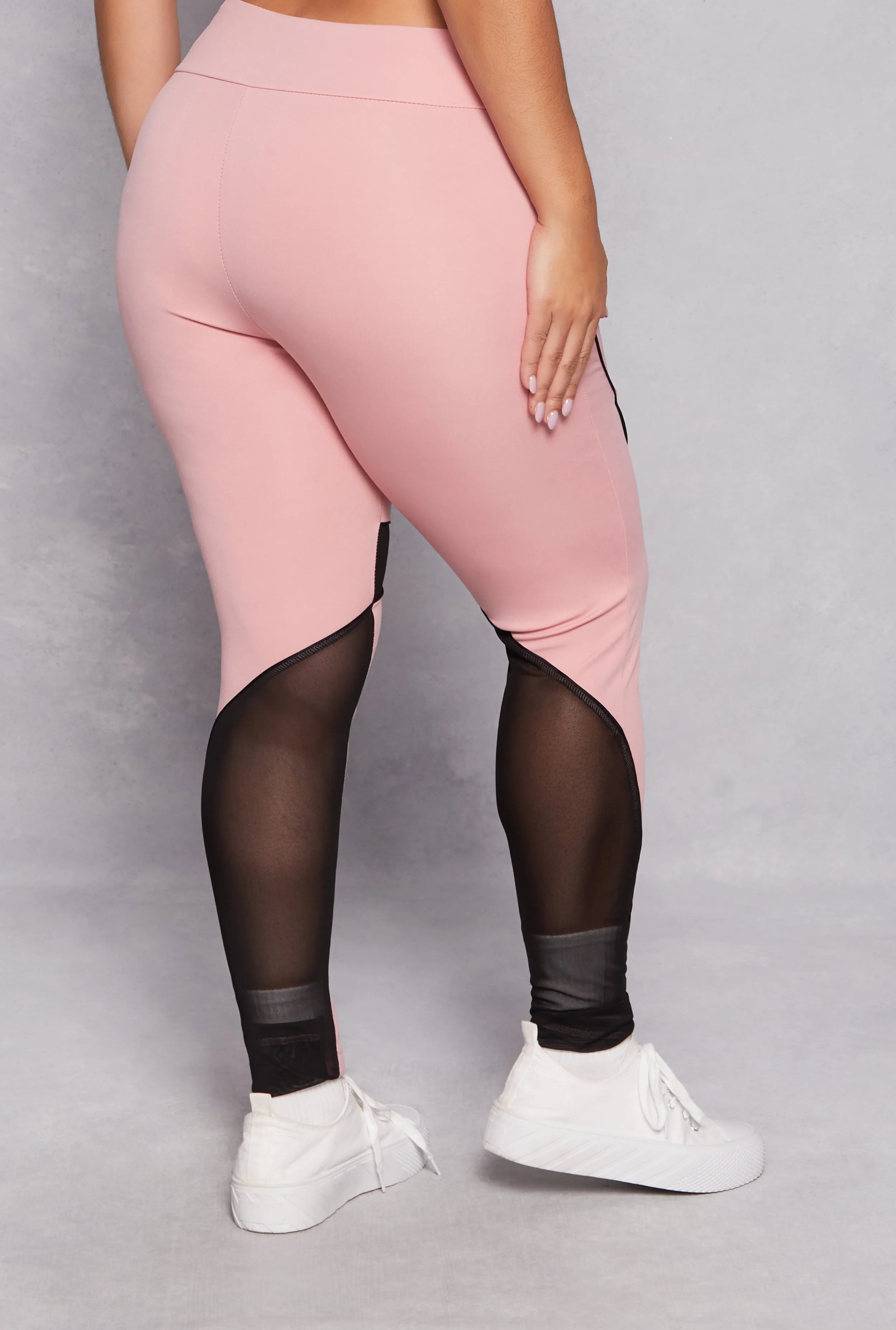 Plus Size Mesh Insert Active Leggings sold by Rainbow product image thumbnail 3