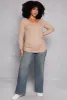 Plus Size Shadow Stripe Ruched Blouse sold by Rainbow