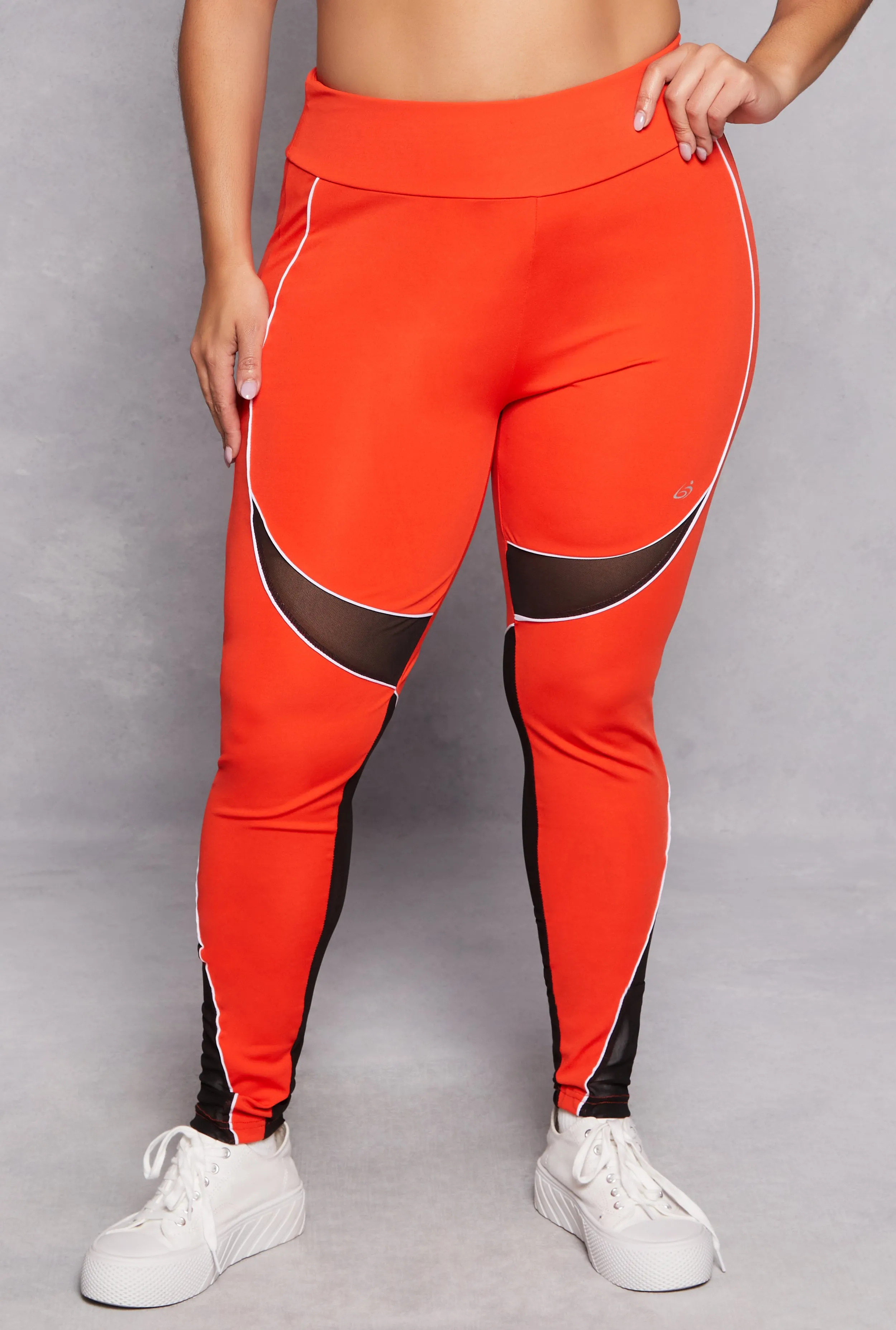 Plus Size Mesh Insert Active Leggings sold by Rainbow product image thumbnail 2