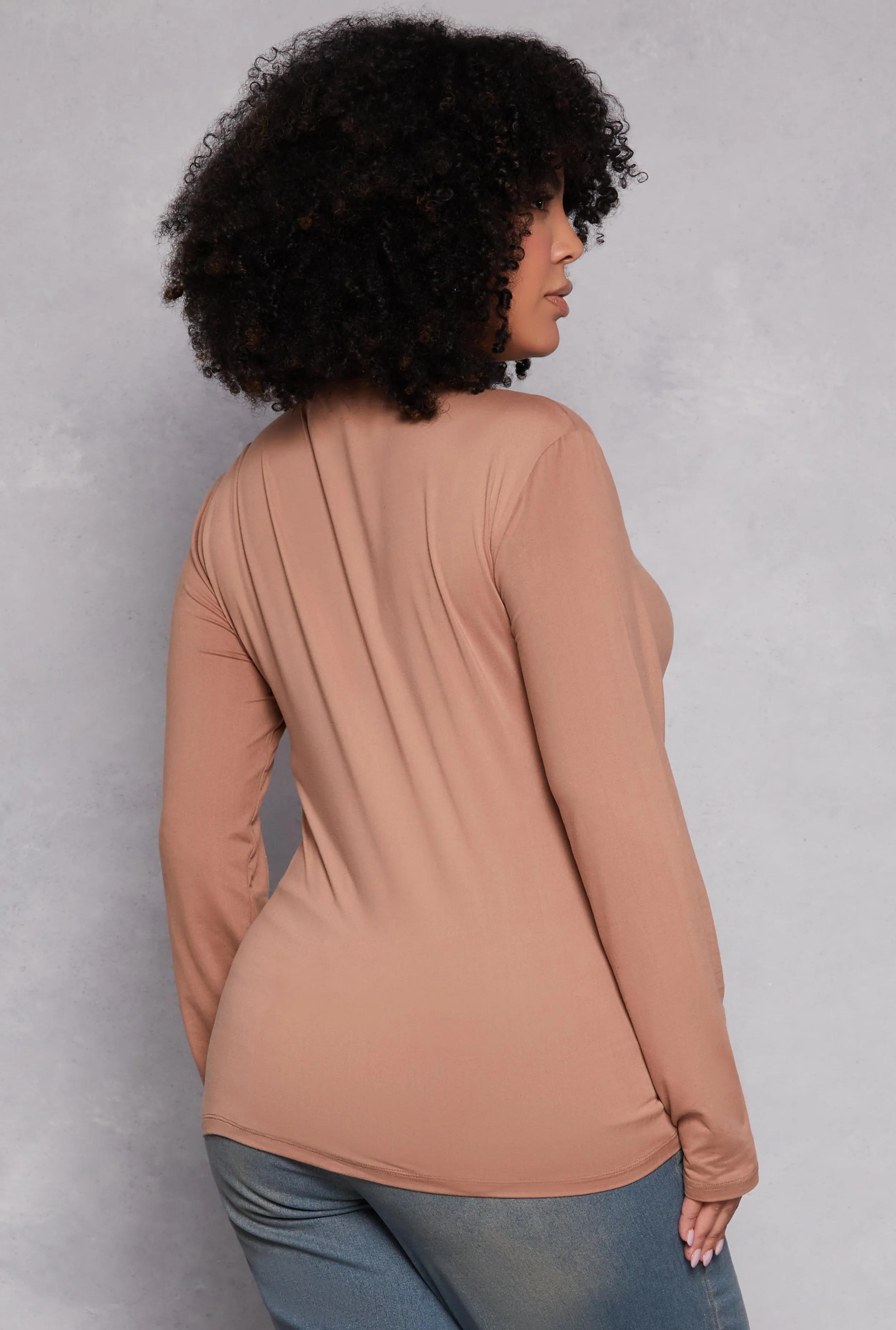 Plus Size Basic Soft Knit Turtleneck Top sold by Rainbow product image thumbnail 3