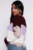 Distressed Hem Color Block Sweater sold by Rainbow