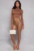 Mock Neck Long Sleeve Crop Top sold by Rainbow