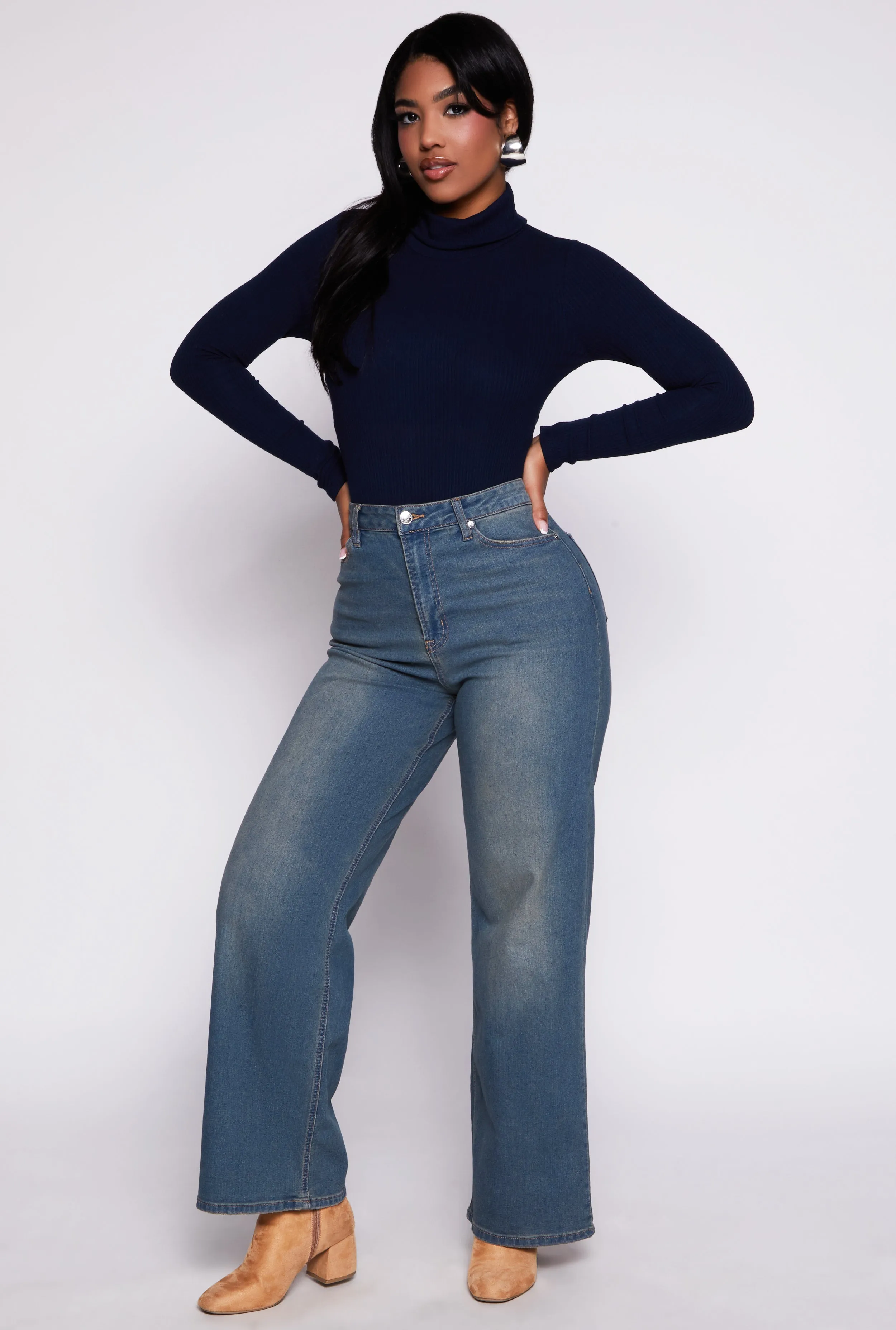 Turtleneck Long Sleeve Bodysuit sold by Rainbow product image thumbnail 2