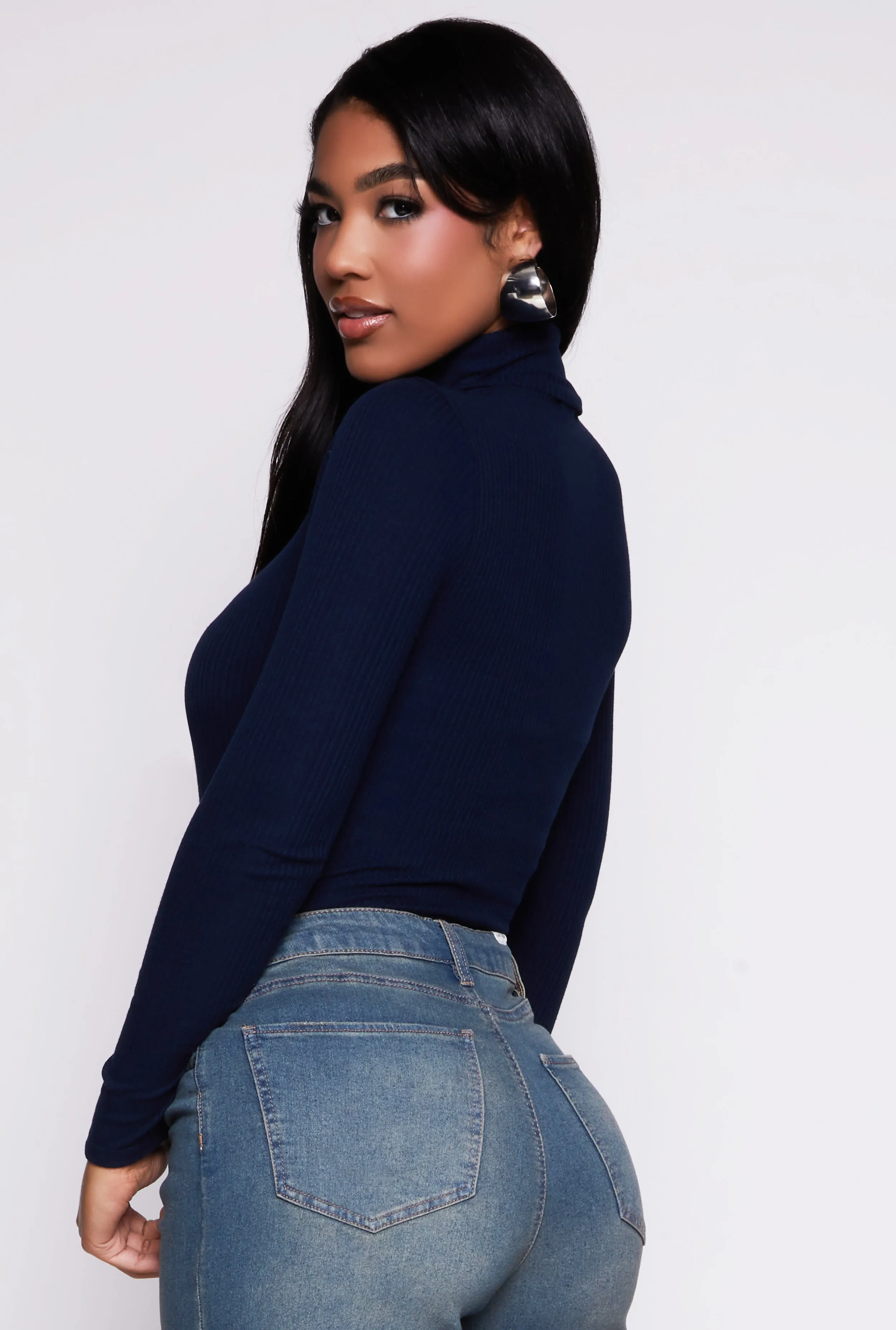 Turtleneck Long Sleeve Bodysuit sold by Rainbow product image thumbnail 3