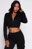 Toggle Drawstring Hem Zip Front Hoodie sold by Rainbow