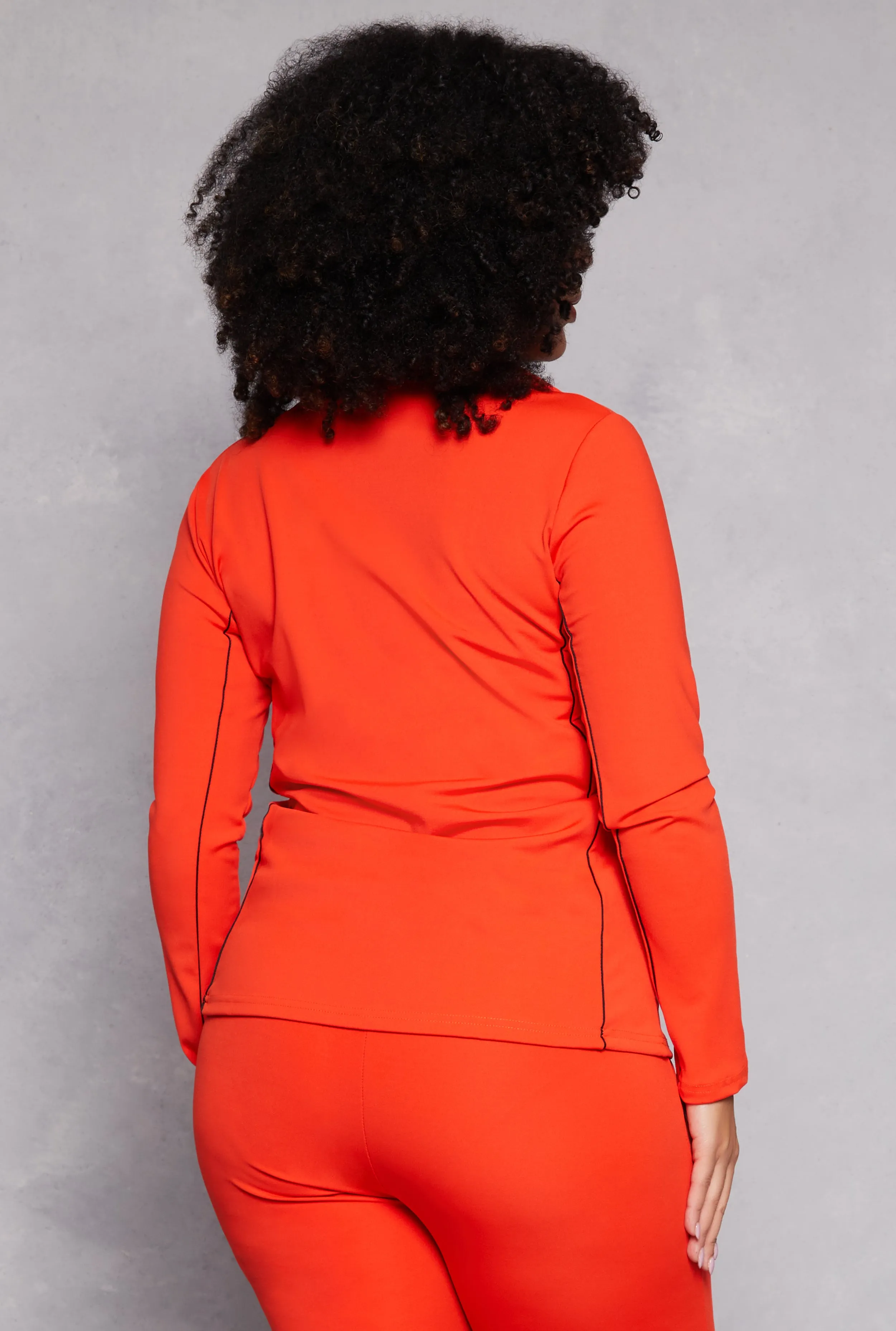 Plus Size Contrast Trim Track Jacket sold by Rainbow product image thumbnail 3