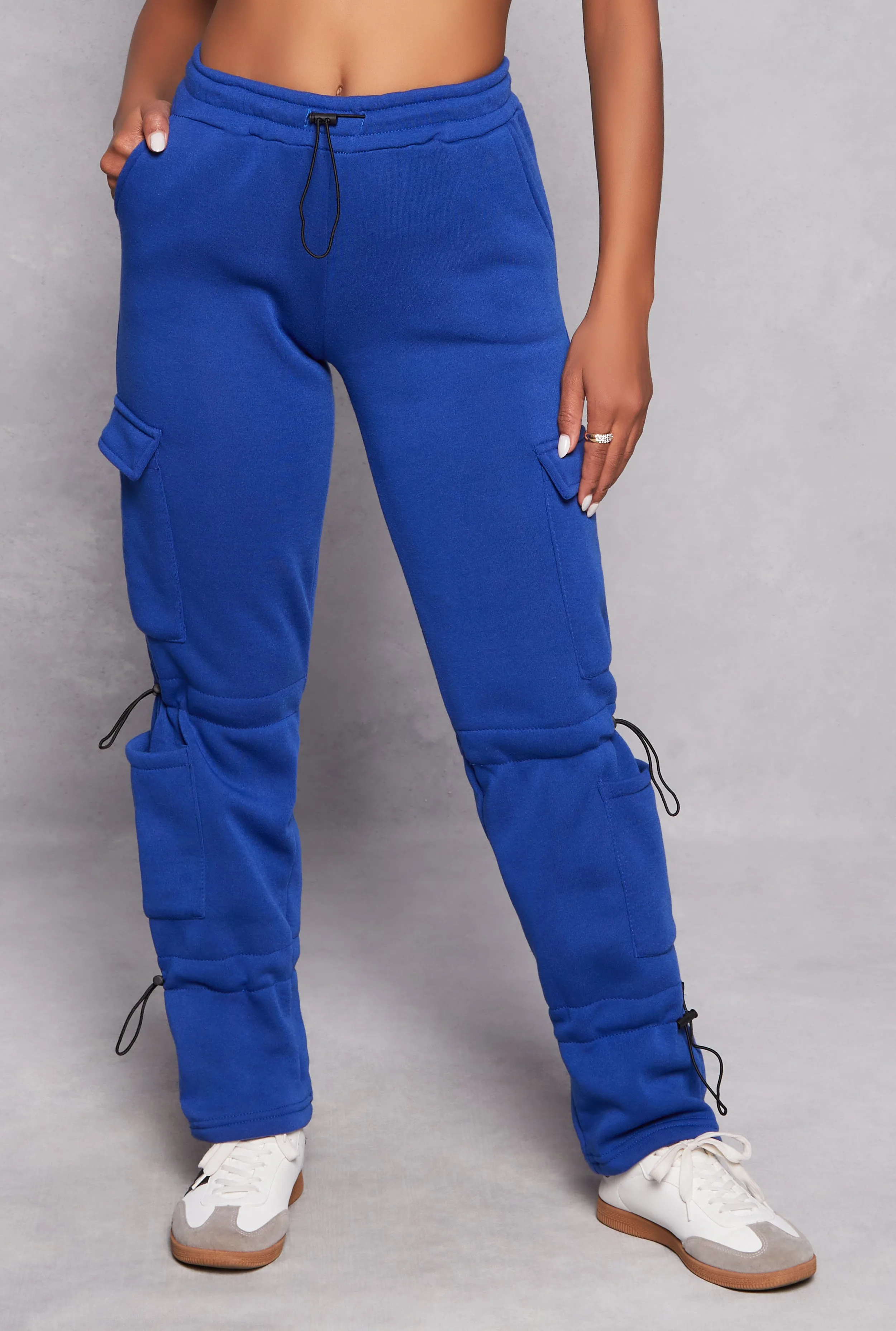 Fleece Toggle Drawstring Cargo Sweatpants sold by Rainbow product image thumbnail 2