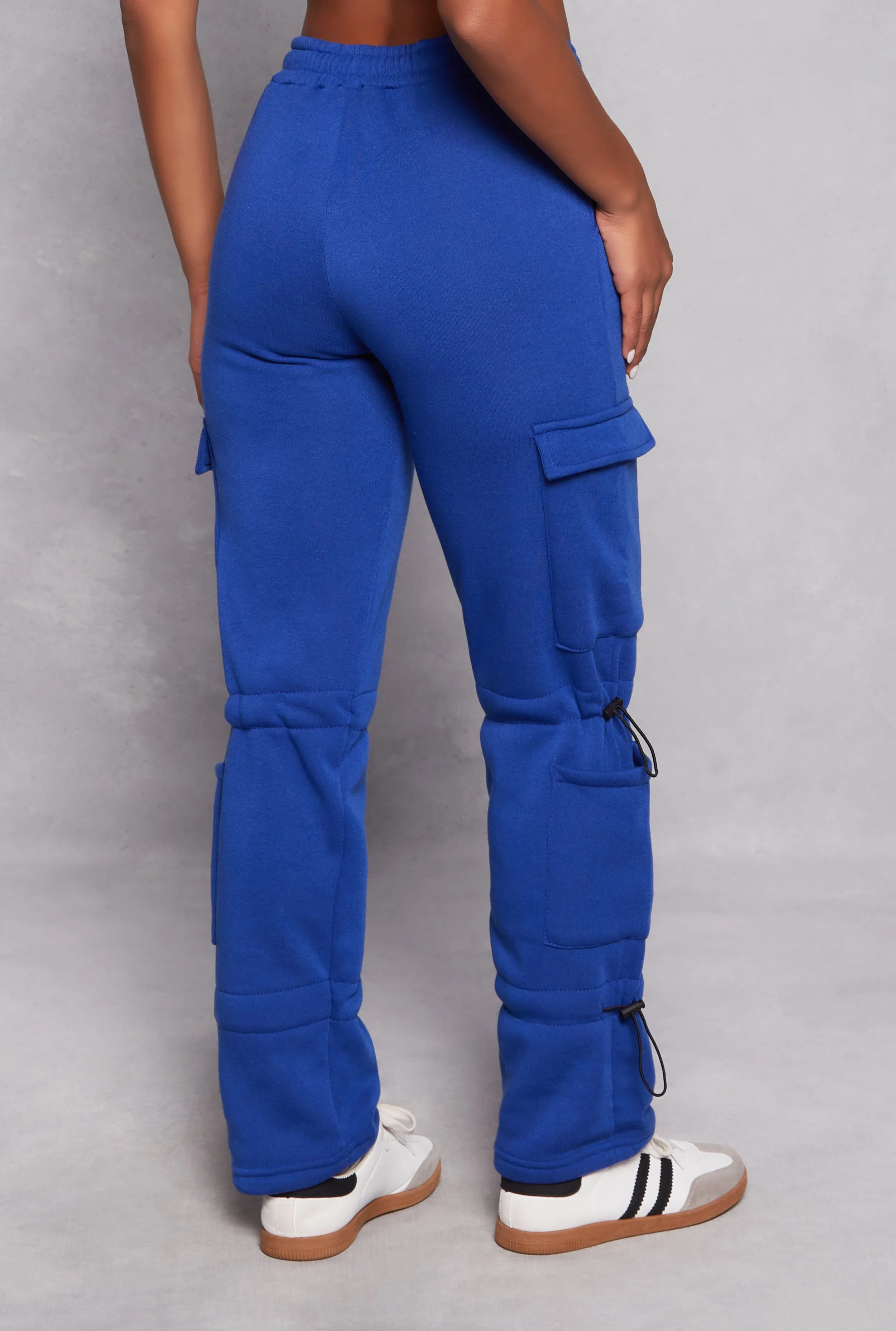 Fleece Toggle Drawstring Cargo Sweatpants sold by Rainbow product image thumbnail 3