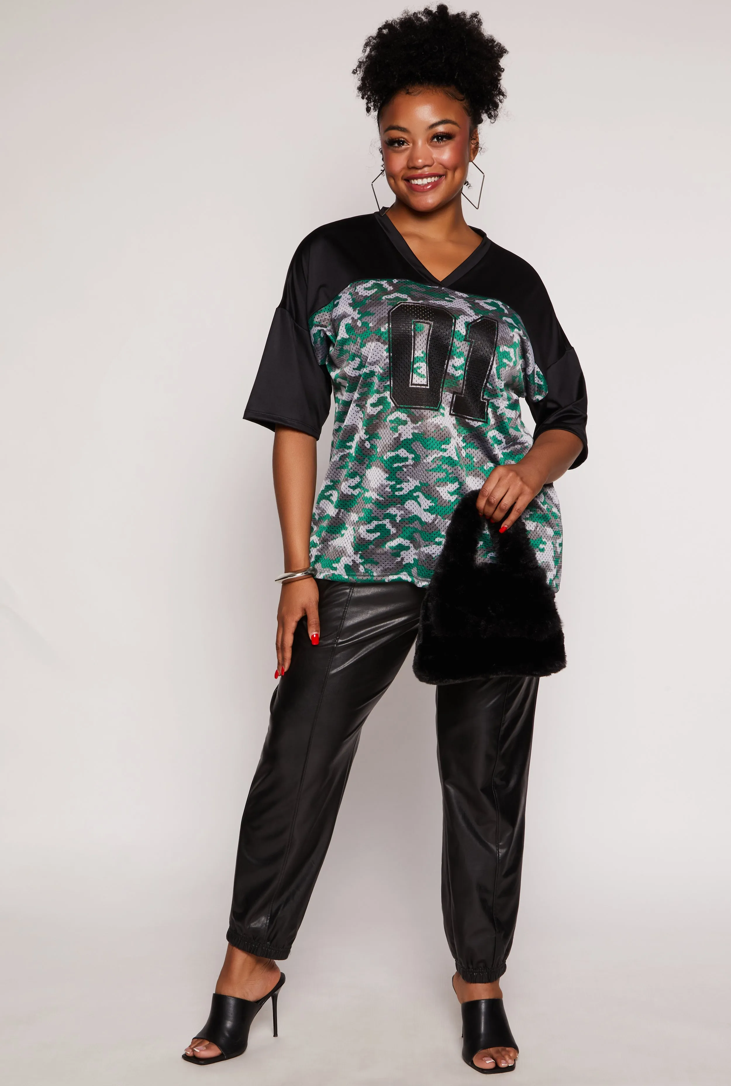 Plus Size Camo 01 Football Jersey sold by Rainbow product image thumbnail 2