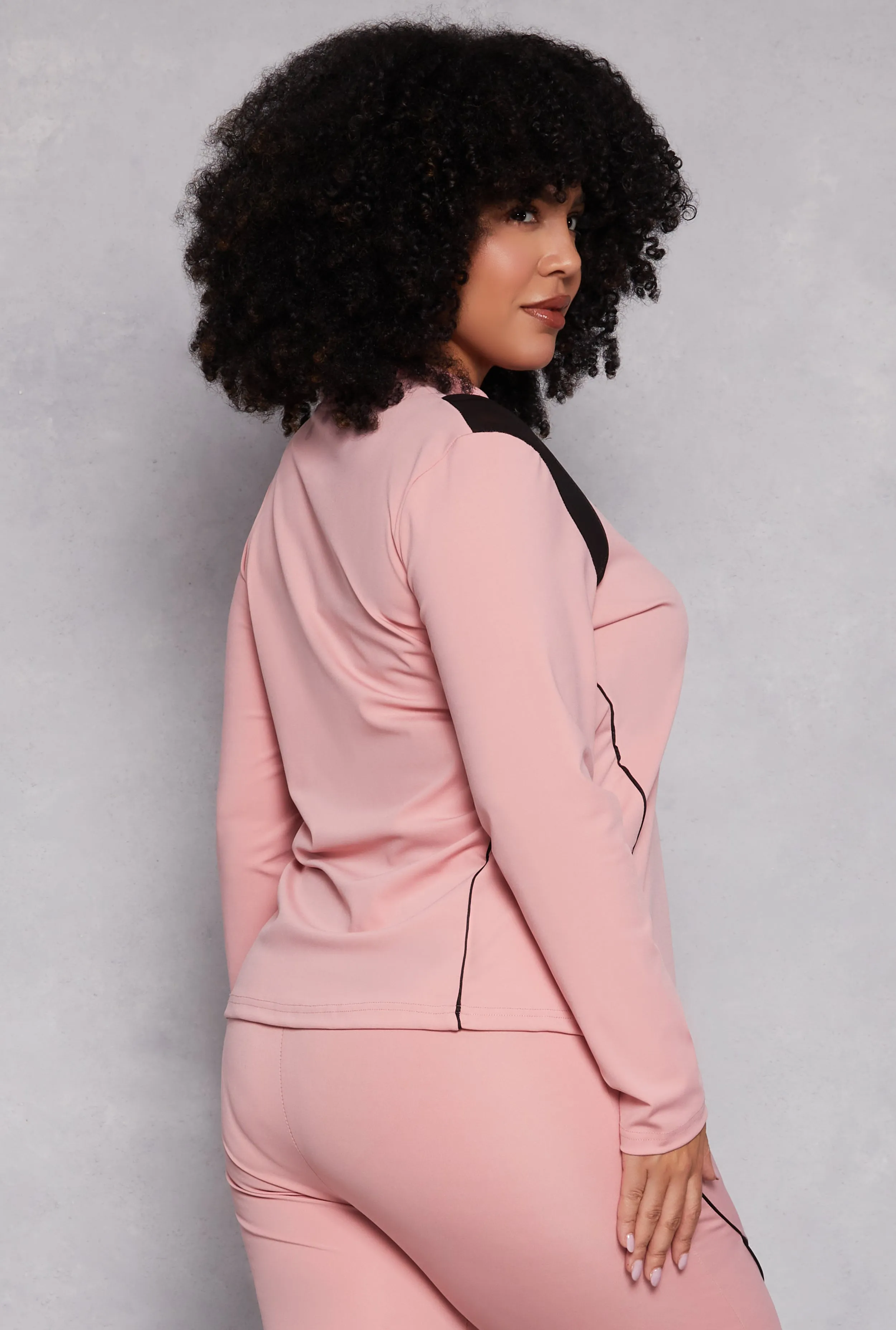 Plus Size Mesh Insert Track Jacket sold by Rainbow product image thumbnail 3