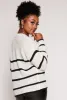 Plus Size Striped Crew Neck Sweater sold by Rainbow