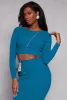 Rib Knit Cropped Crew Neck Sweater sold by Rainbow