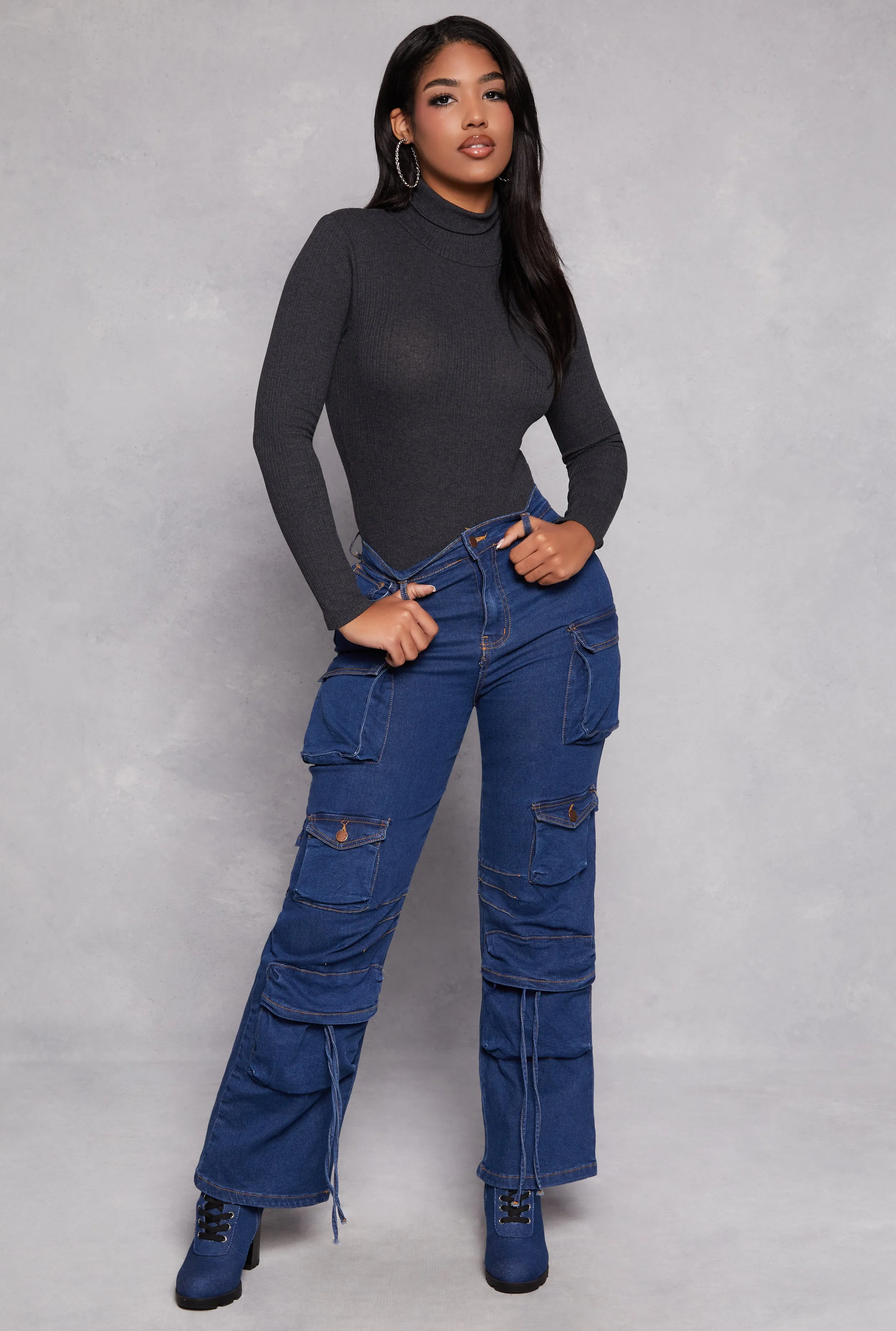 Turtleneck Long Sleeve Bodysuit sold by Rainbow product image thumbnail 2