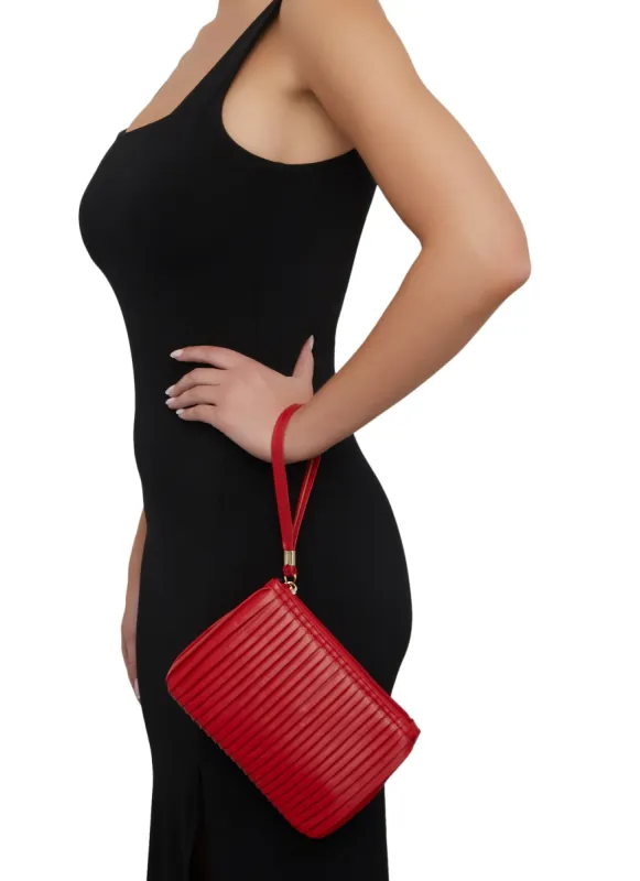 Pleated Clutch Wristlet made by Rainbow