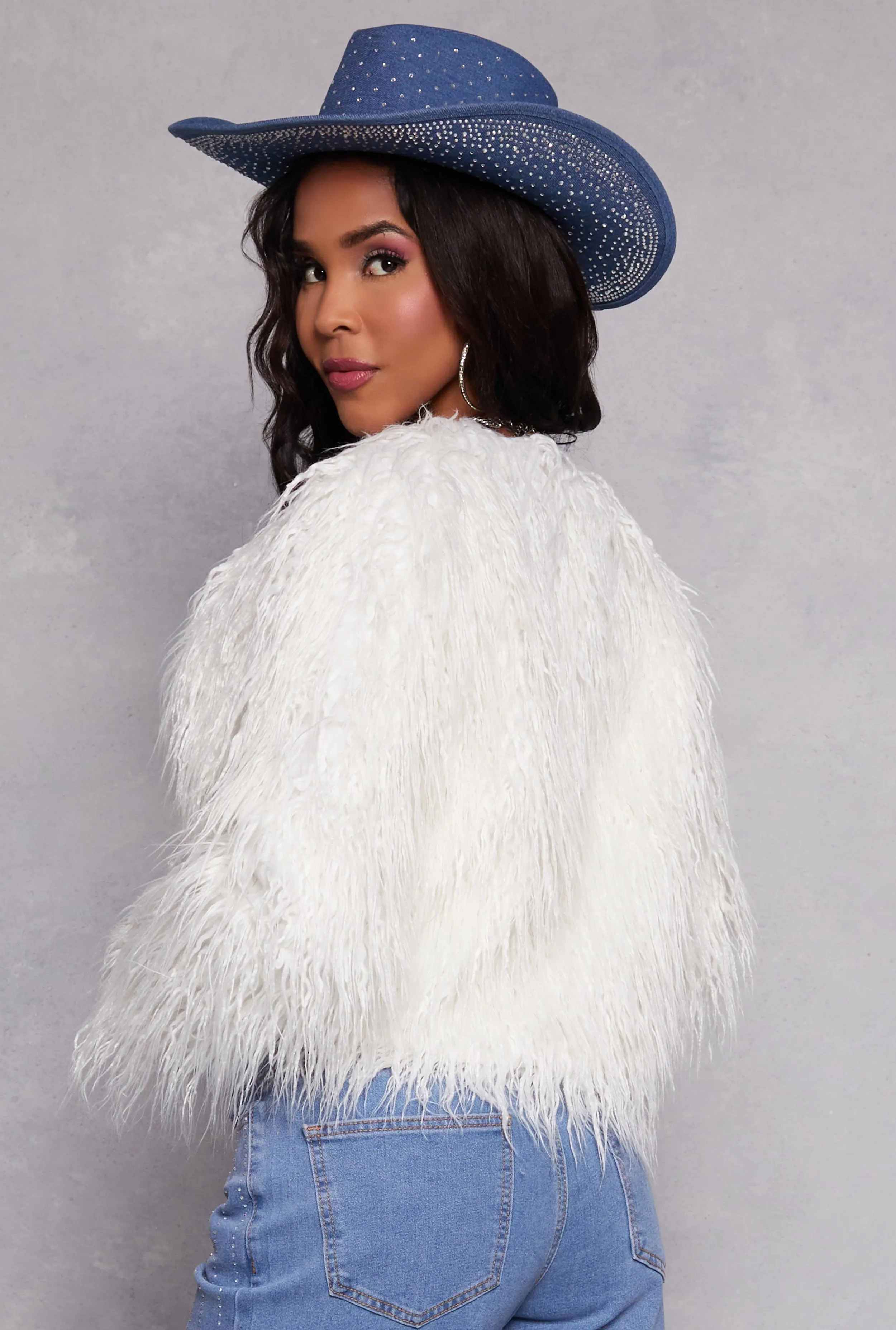Shaggy Faux Fur Jacket sold by Rainbow product image thumbnail 3