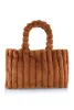Faux Fur Shadow Stripe Tote Bag sold by Rainbow