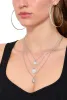 Cubic Zirconia Charm Layered Necklace and Earring Trio sold by Rainbow