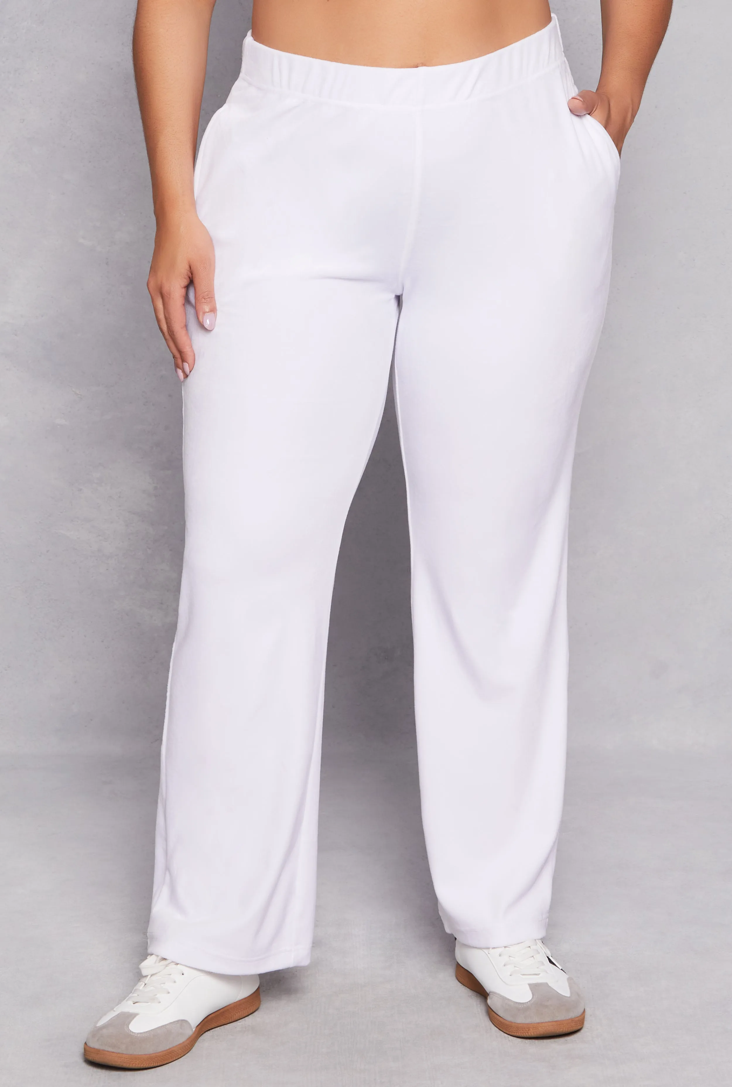 Plus Size Velour Calling Rhinestone Sweatpants sold by Rainbow product image thumbnail 2