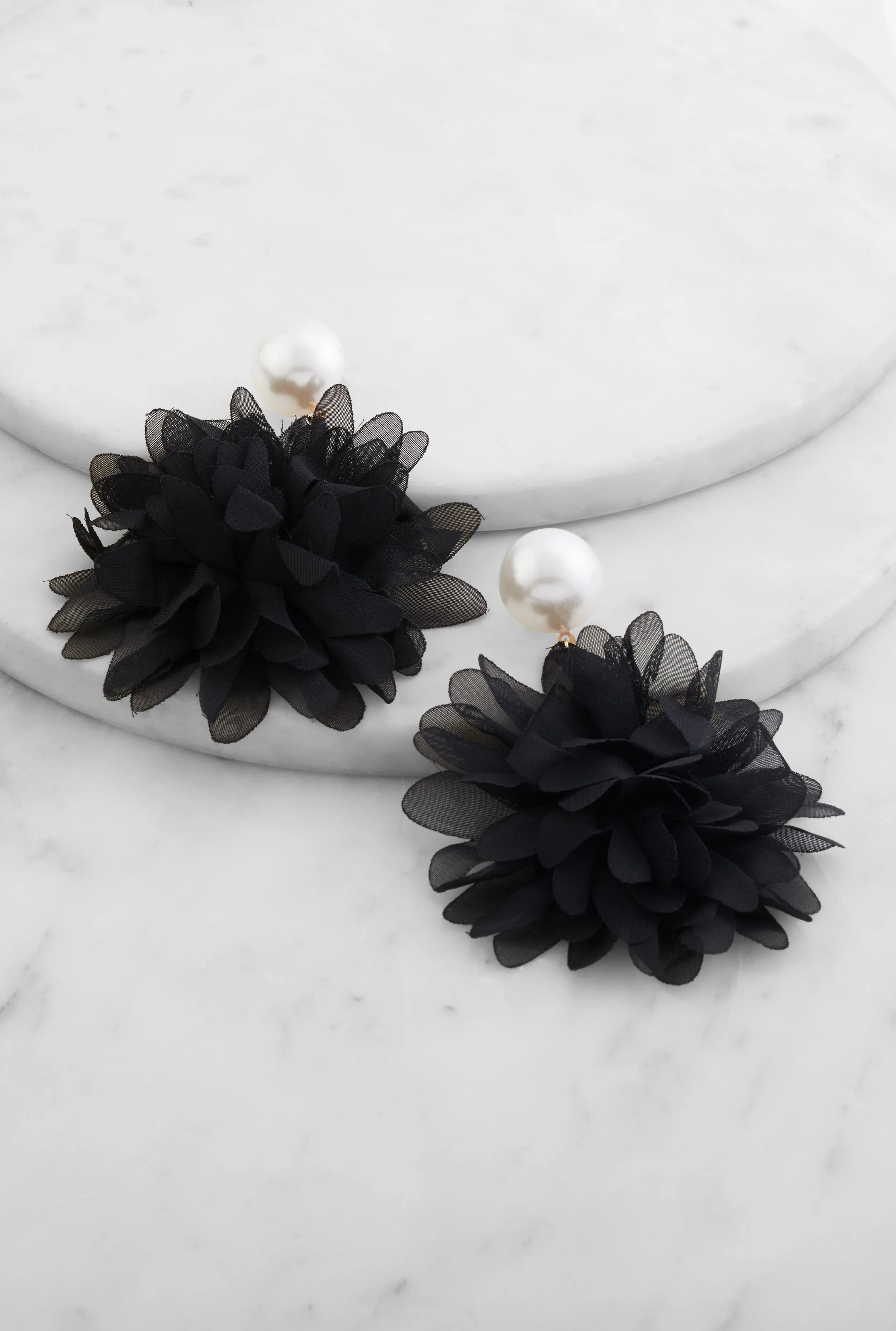 Faux Pearl Flower Petal Drop Earrings sold by Rainbow product image thumbnail 2