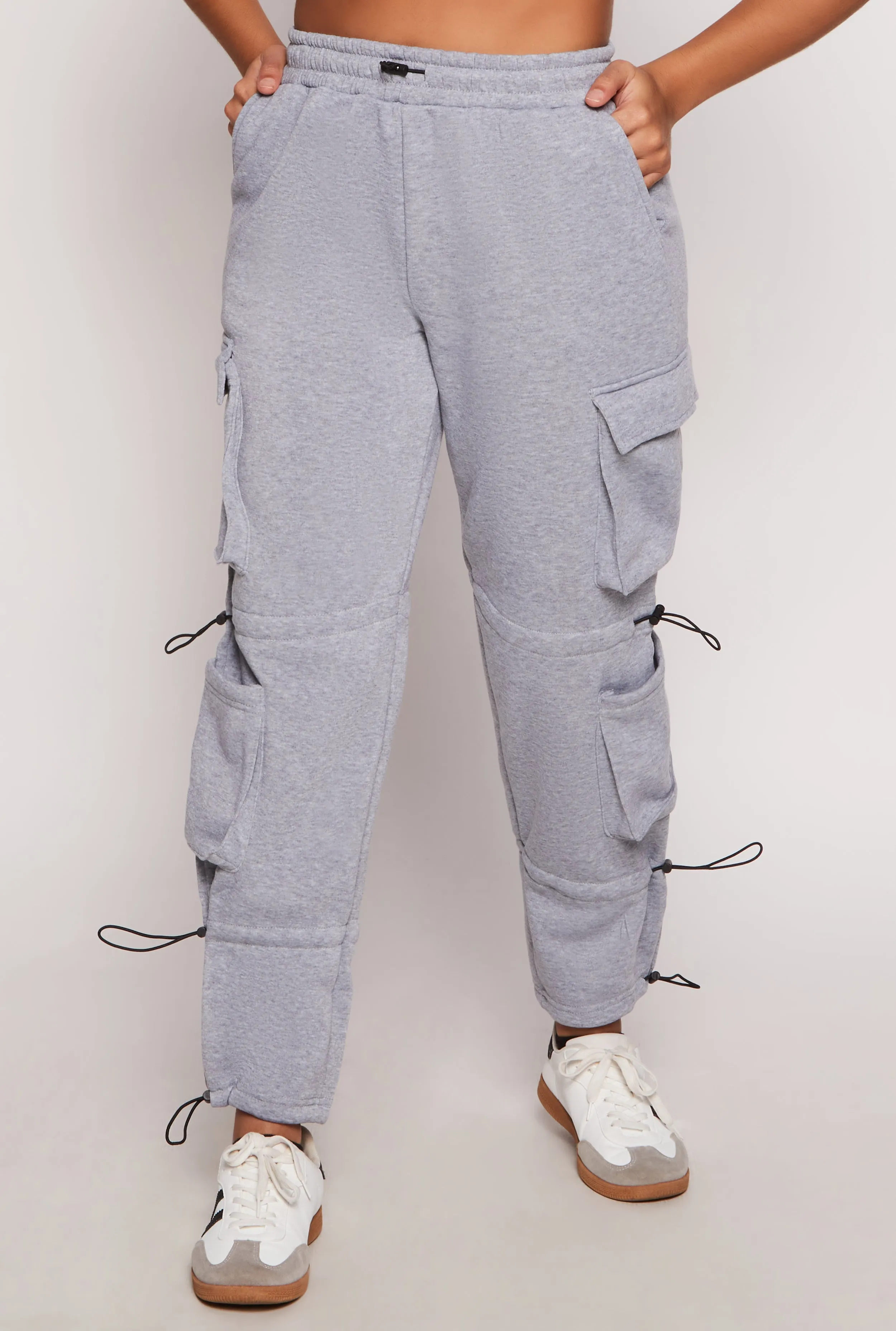 Fleece Toggle Drawstring Cargo Sweatpants sold by Rainbow product image thumbnail 2