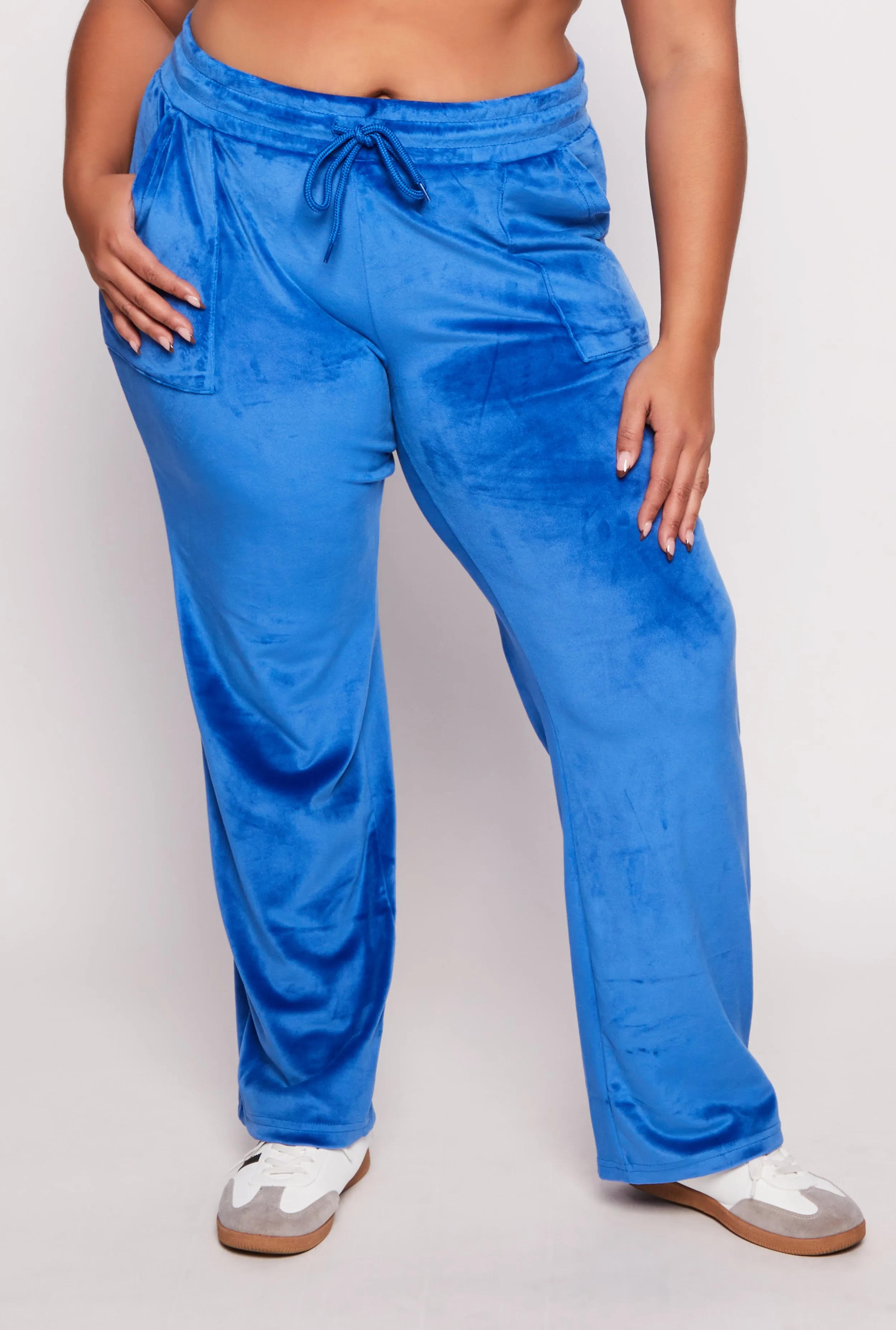 Plus Size Velour Wide Leg Pants sold by Rainbow product image thumbnail 2