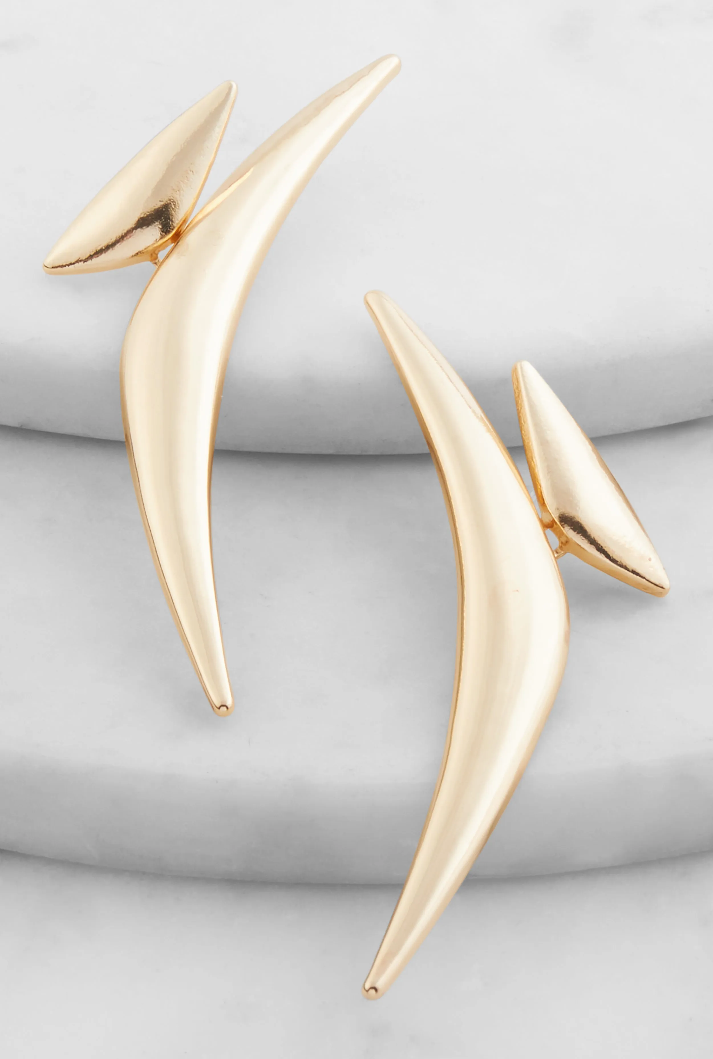 Metallic Geometric Statement Drop Earrings sold by Rainbow product image thumbnail 2