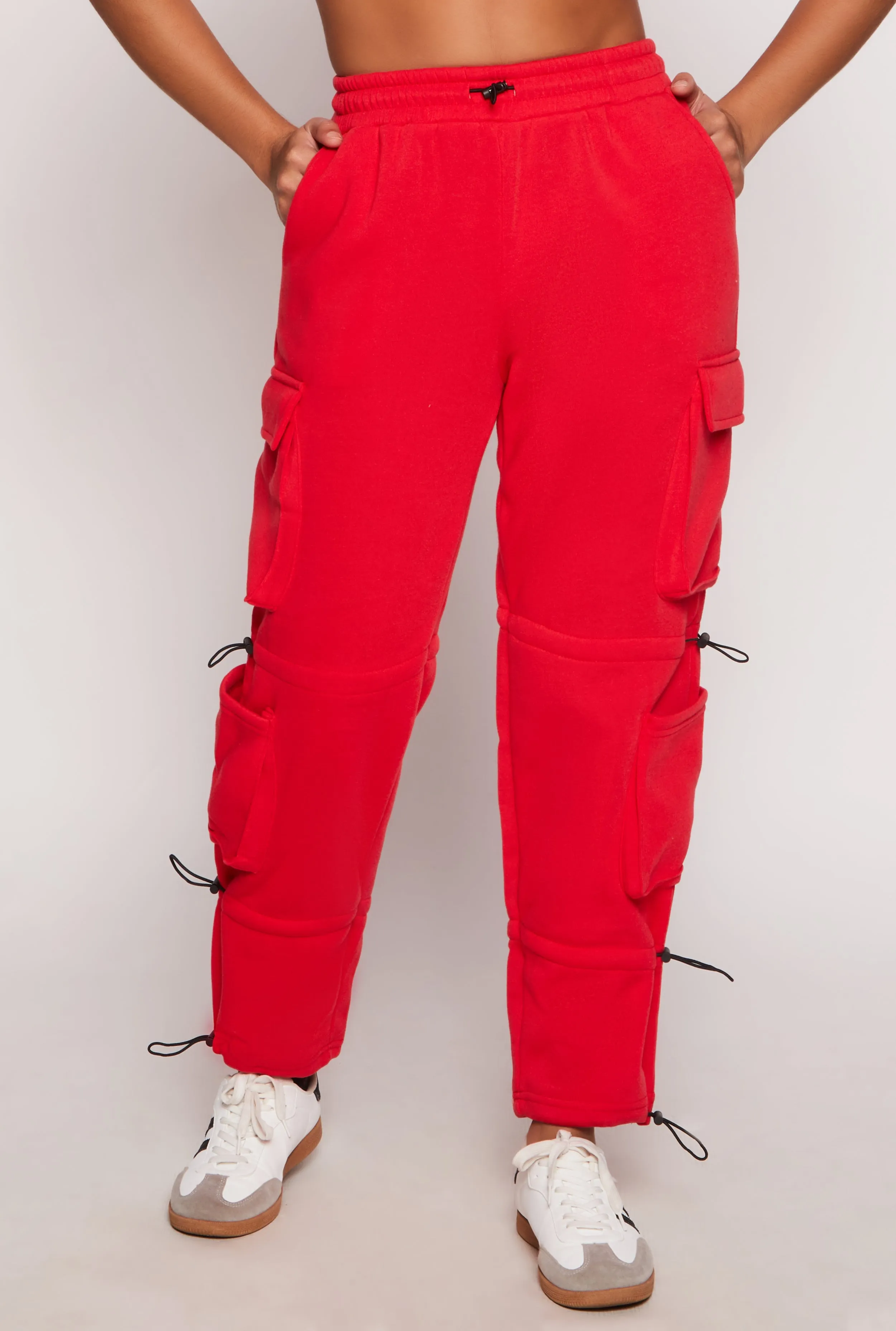 Fleece Toggle Drawstring Cargo Sweatpants sold by Rainbow product image thumbnail 2