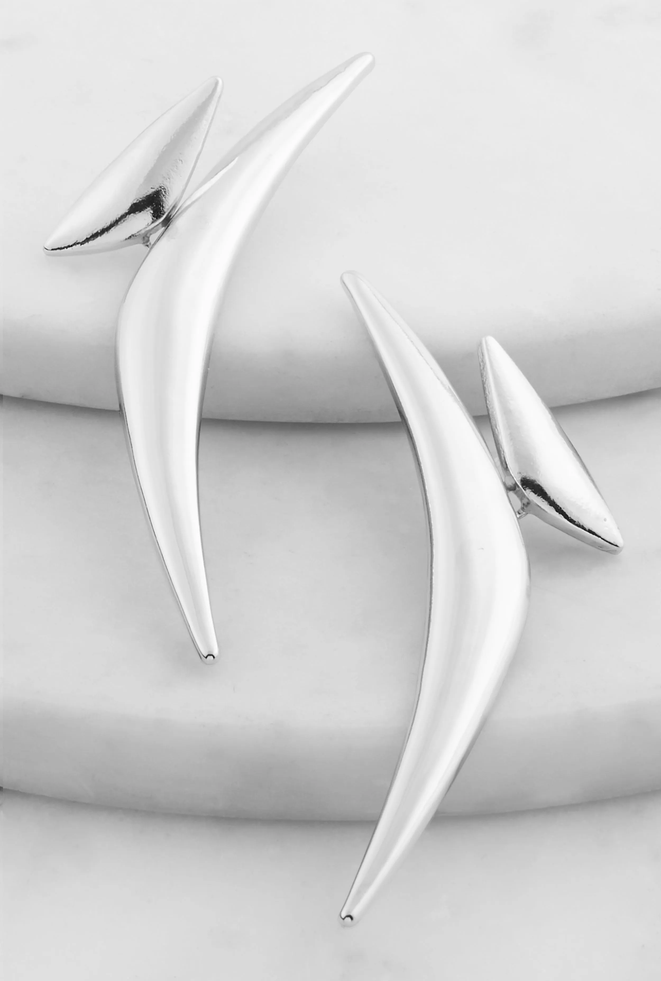 Metallic Geometric Statement Drop Earrings sold by Rainbow product image thumbnail 2