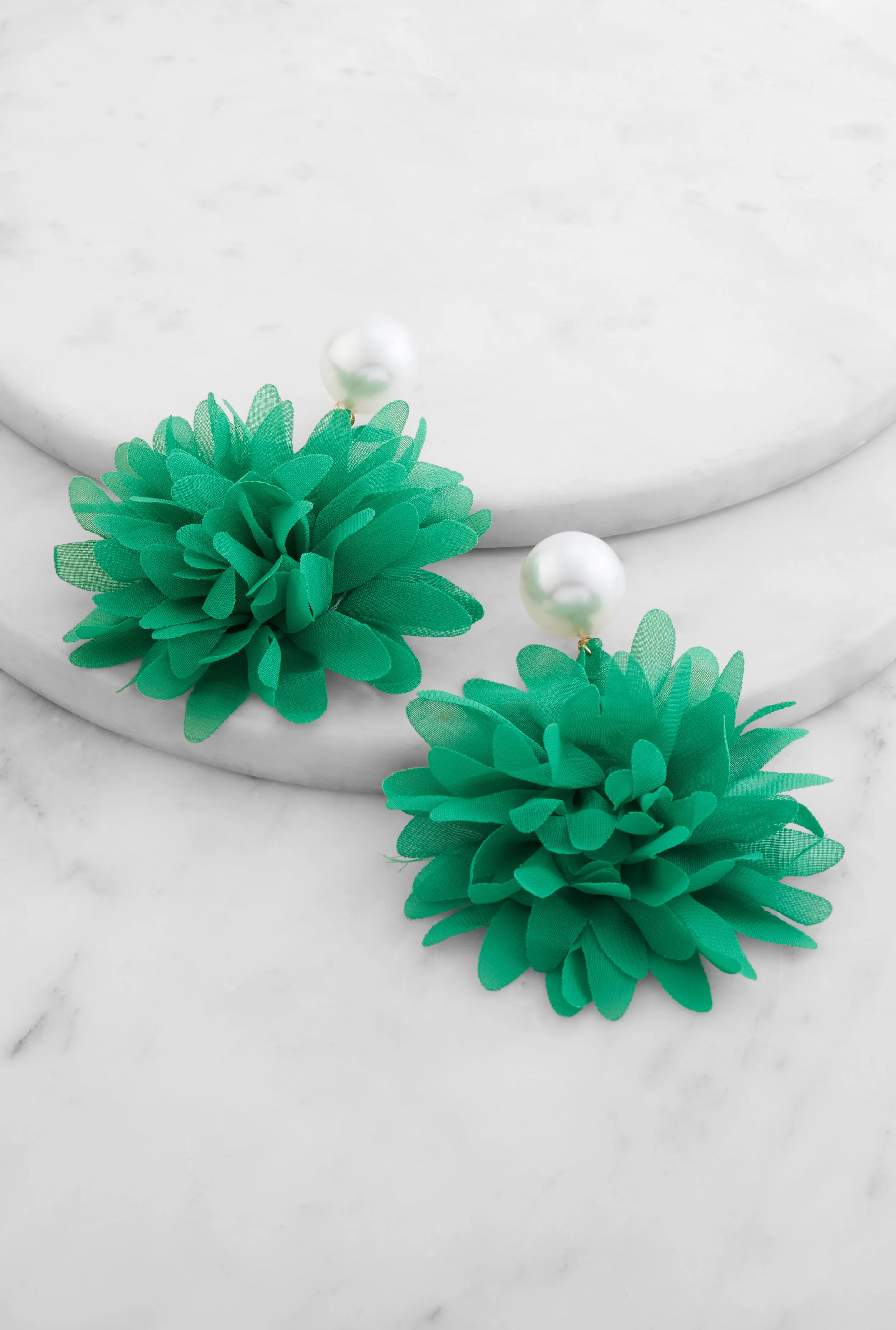 Faux Pearl Flower Petal Drop Earrings sold by Rainbow product image thumbnail 2