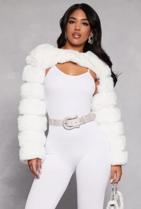 Faux Fur Pullover Bolero Jacket sold by Rainbow