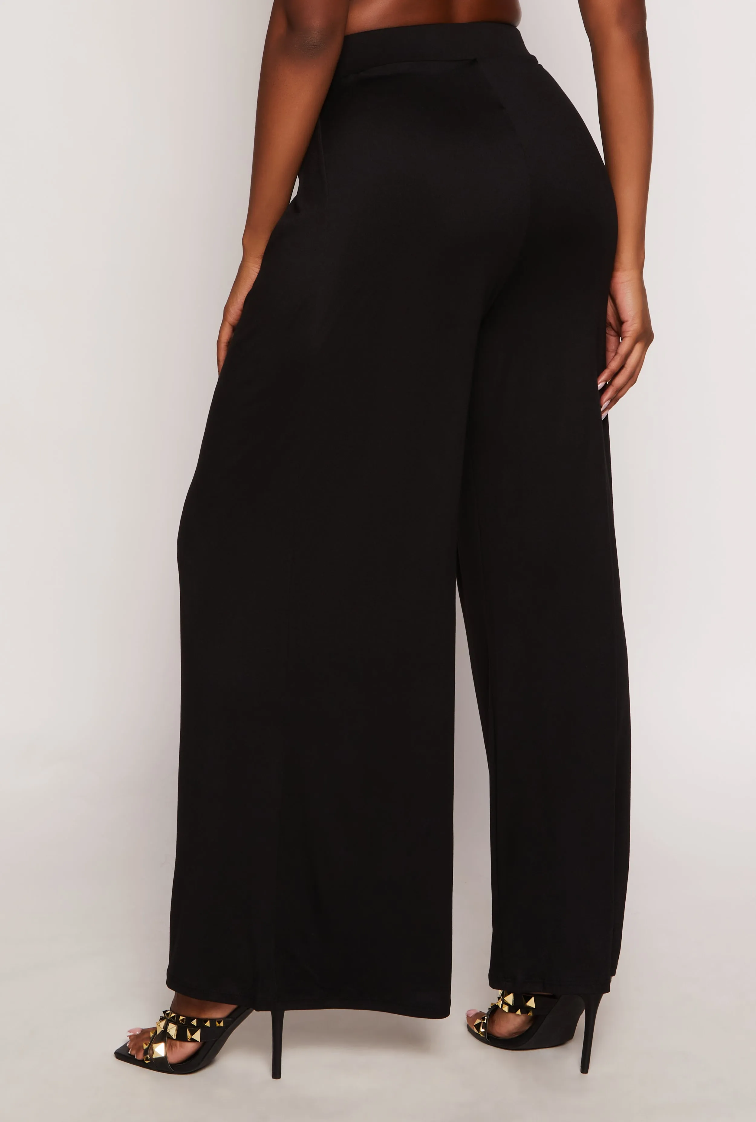 Soft Knit High Waisted Palazzo Pants sold by Rainbow product image thumbnail 3