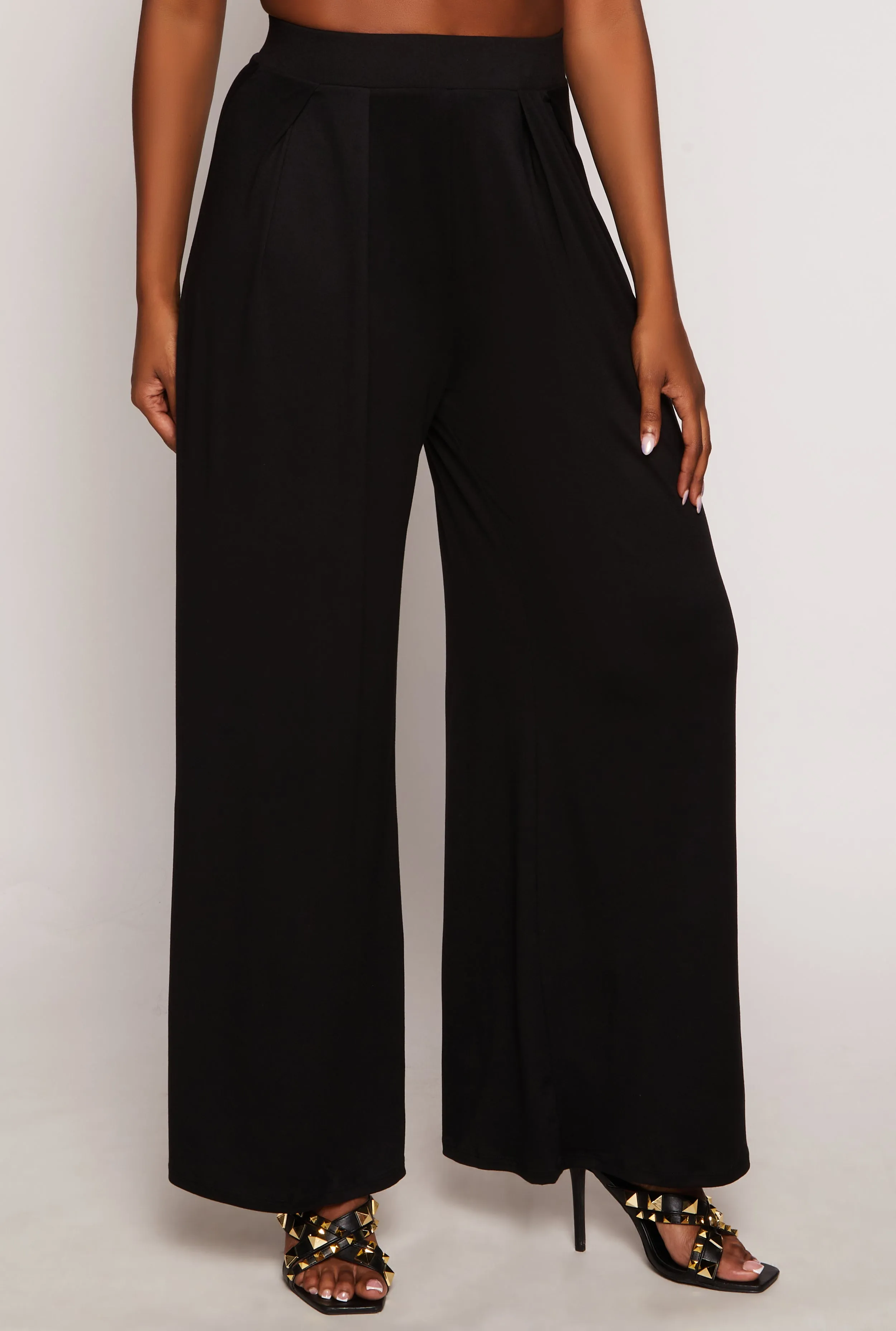 Soft Knit High Waisted Palazzo Pants sold by Rainbow product image thumbnail 2