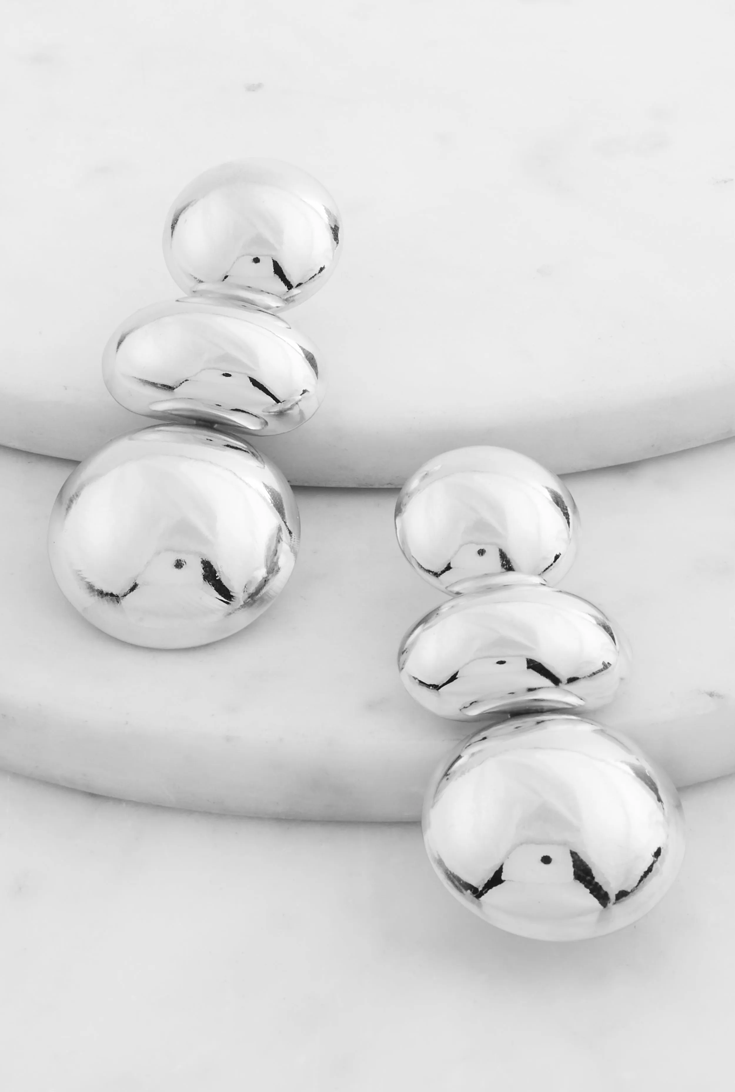 Metallic Bubble Disk Drop Earrings sold by Rainbow product image thumbnail 2