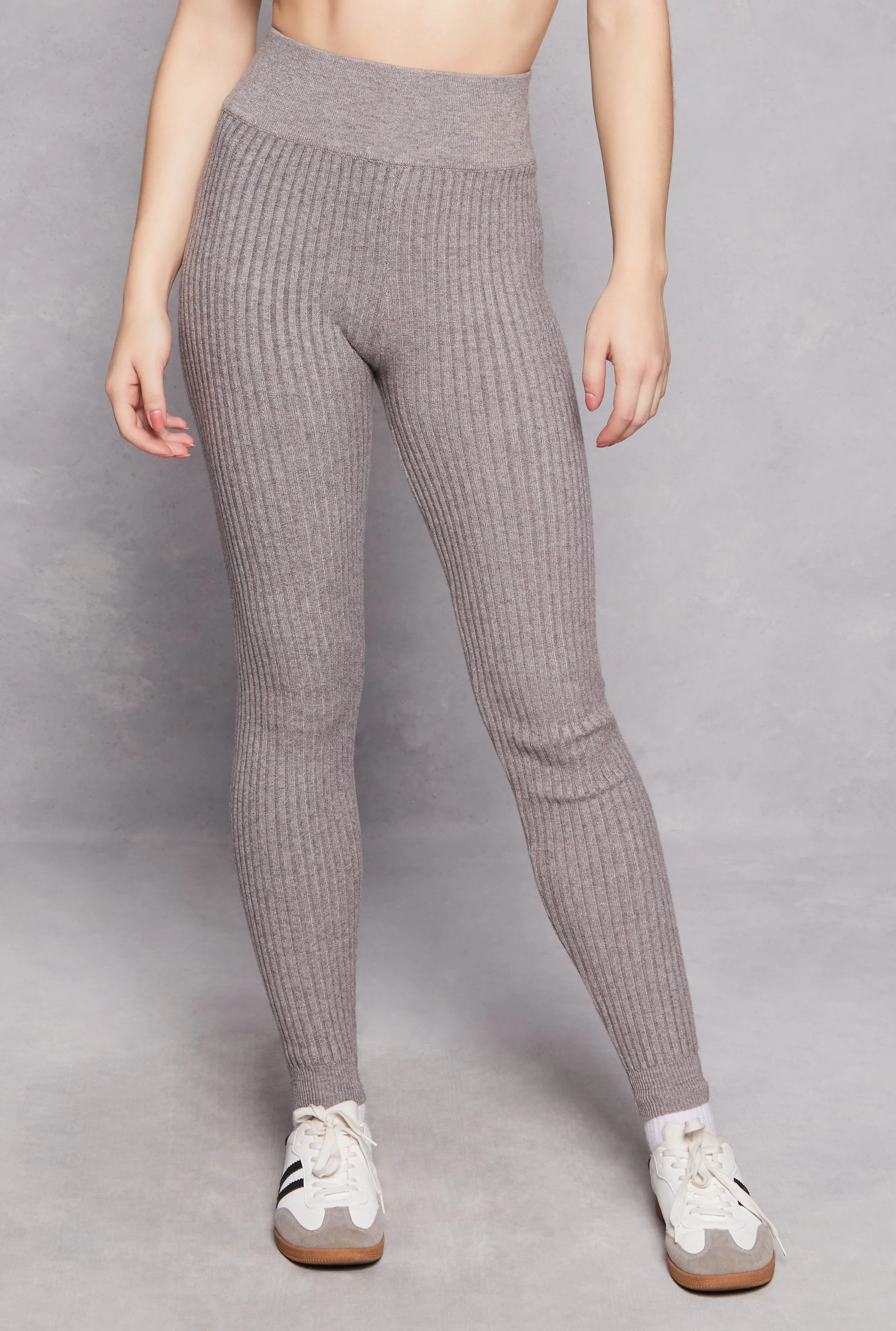 Brushed Knit Shadow Stripe High Waist Leggings sold by Rainbow product image thumbnail 2