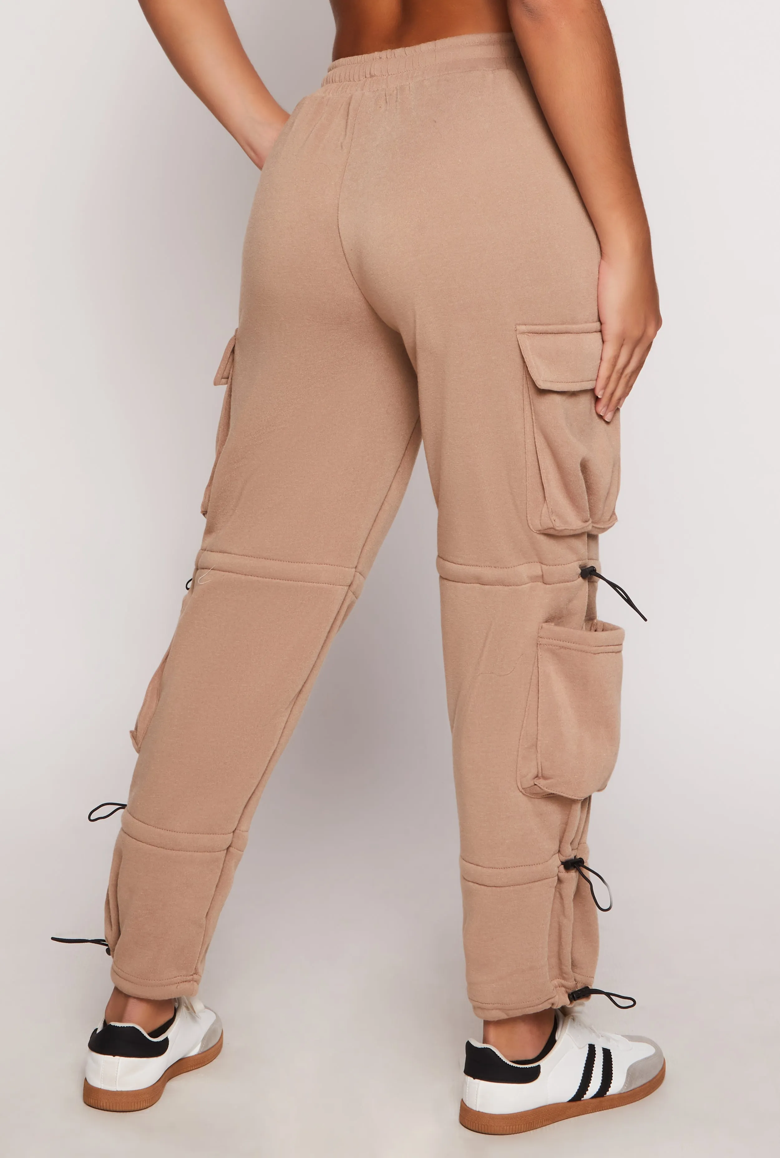 Fleece Toggle Drawstring Cargo Sweatpants sold by Rainbow product image thumbnail 3