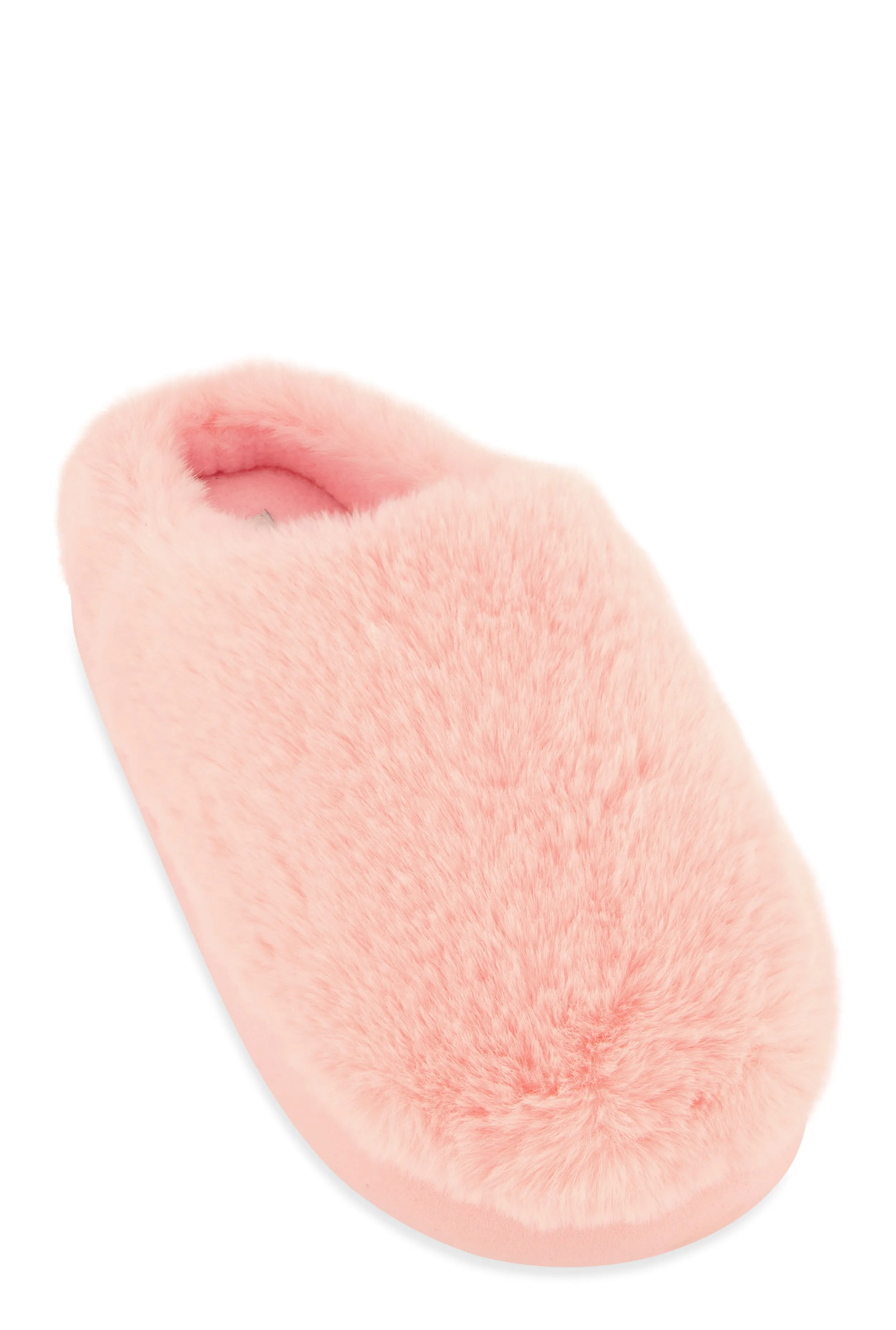Low Platform Faux Fur Slippers sold by Rainbow