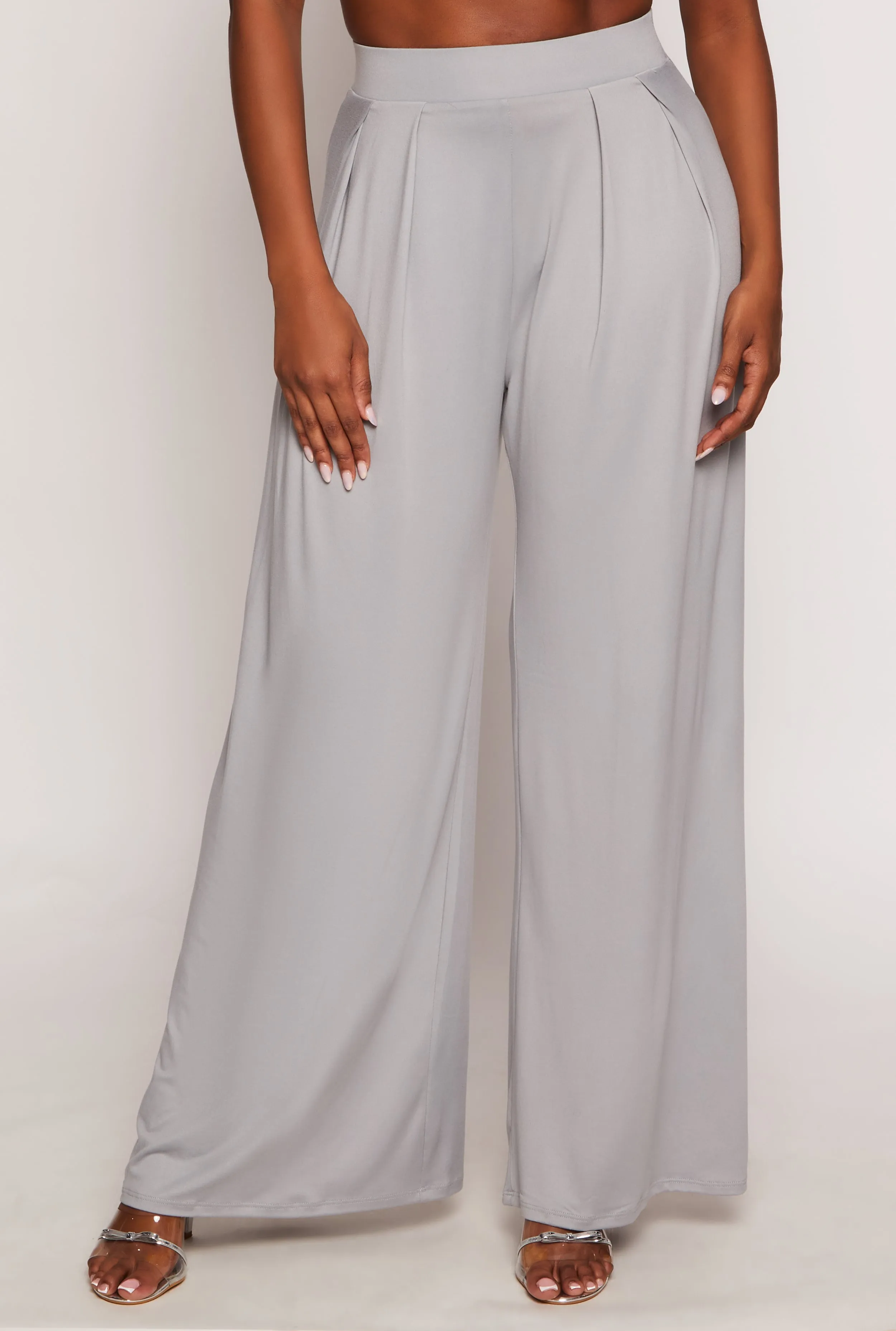 Soft Knit High Waisted Palazzo Pants sold by Rainbow product image thumbnail 2