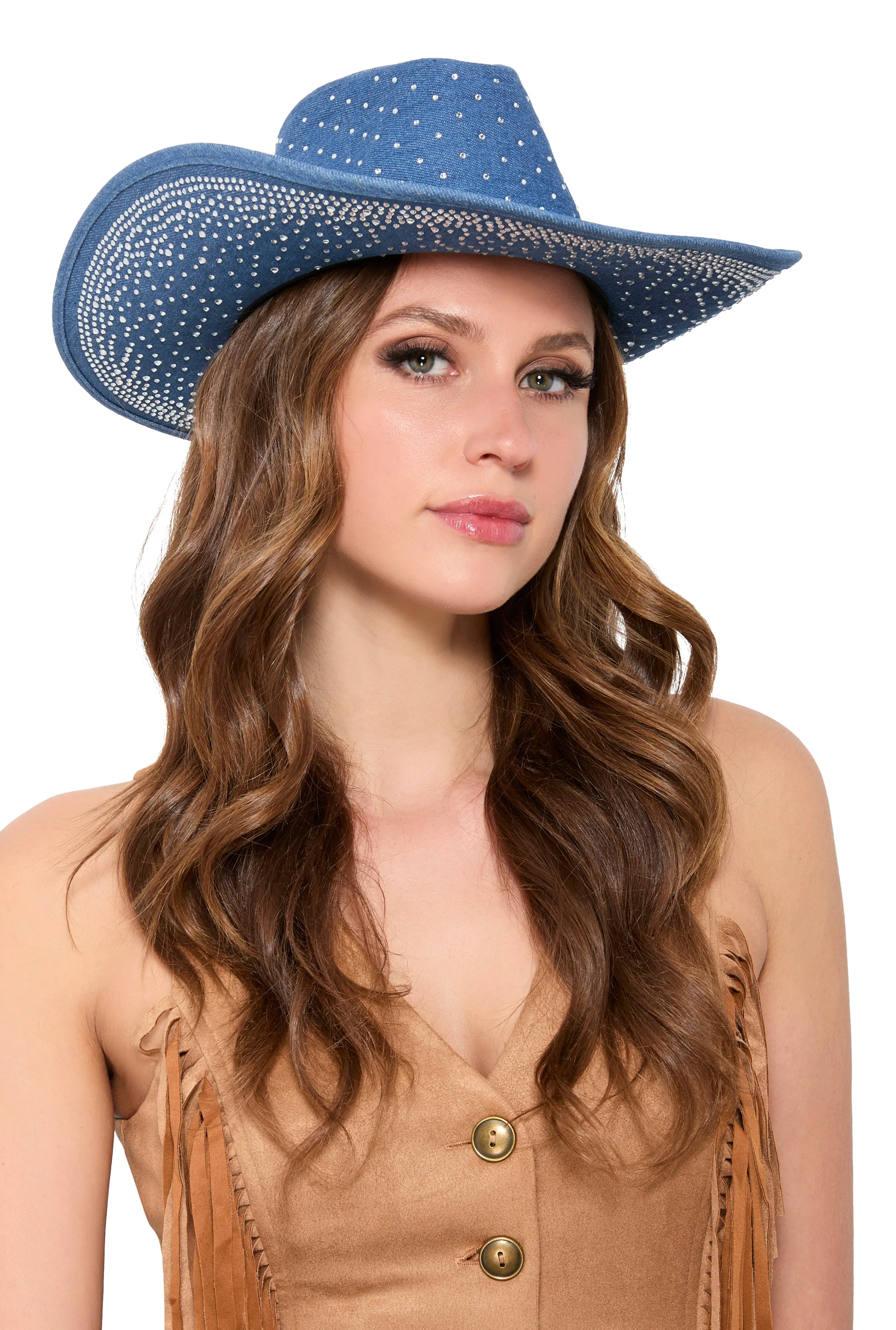 Rhinestone Denim Cowboy Hat sold by Rainbow