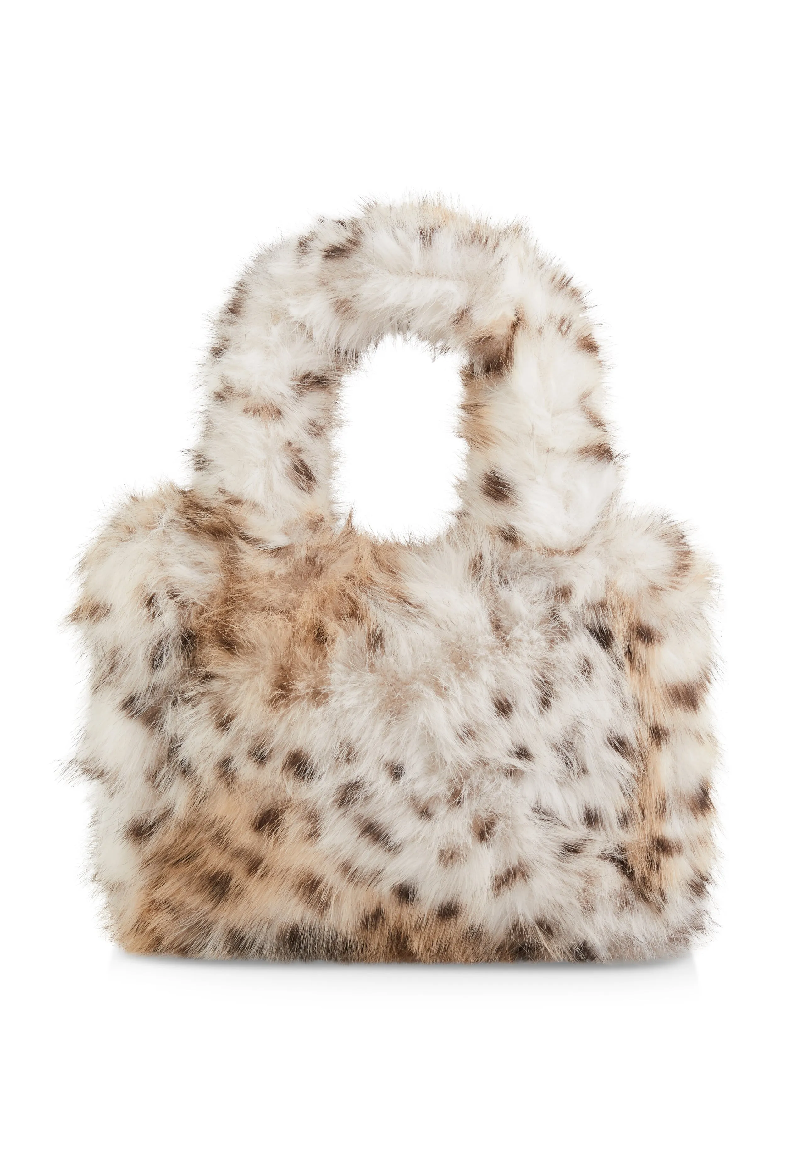 Animal Print Faux Fur Mini Tote Bag sold by Rainbow product image thumbnail 2