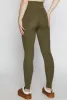Brushed Knit Shadow Stripe High Waist Leggings sold by Rainbow