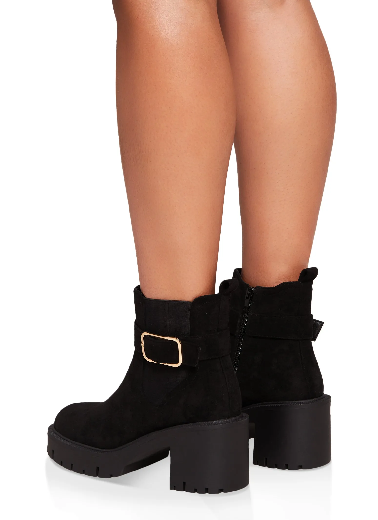 Buckle Detail Lug Sole Booties sold by Rainbow product image thumbnail 3