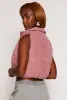 Corduroy Zip Front Cropped Puffer Vest sold by Rainbow
