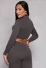 Ribbed Knit Mock Neck Crop Top sold by Rainbow