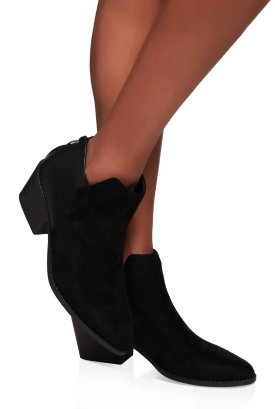Zip Back Ankle Booties sold by Rainbow