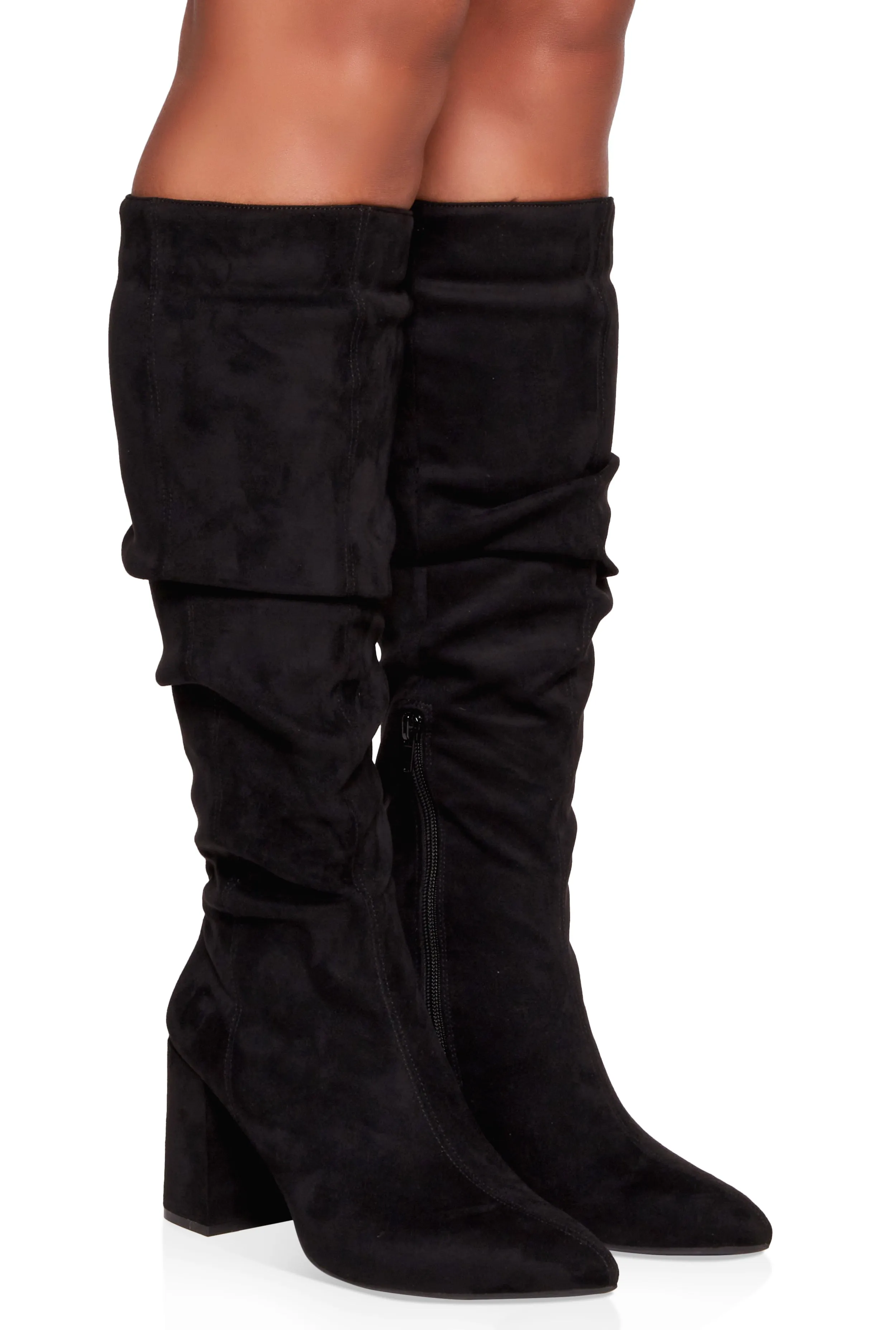 Block Heel Slouch Knee High Boots sold by Rainbow product image thumbnail 2