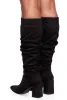 Block Heel Slouch Knee High Boots sold by Rainbow