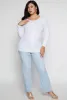 Plus Size Shadow Stripe Ruched Blouse sold by Rainbow