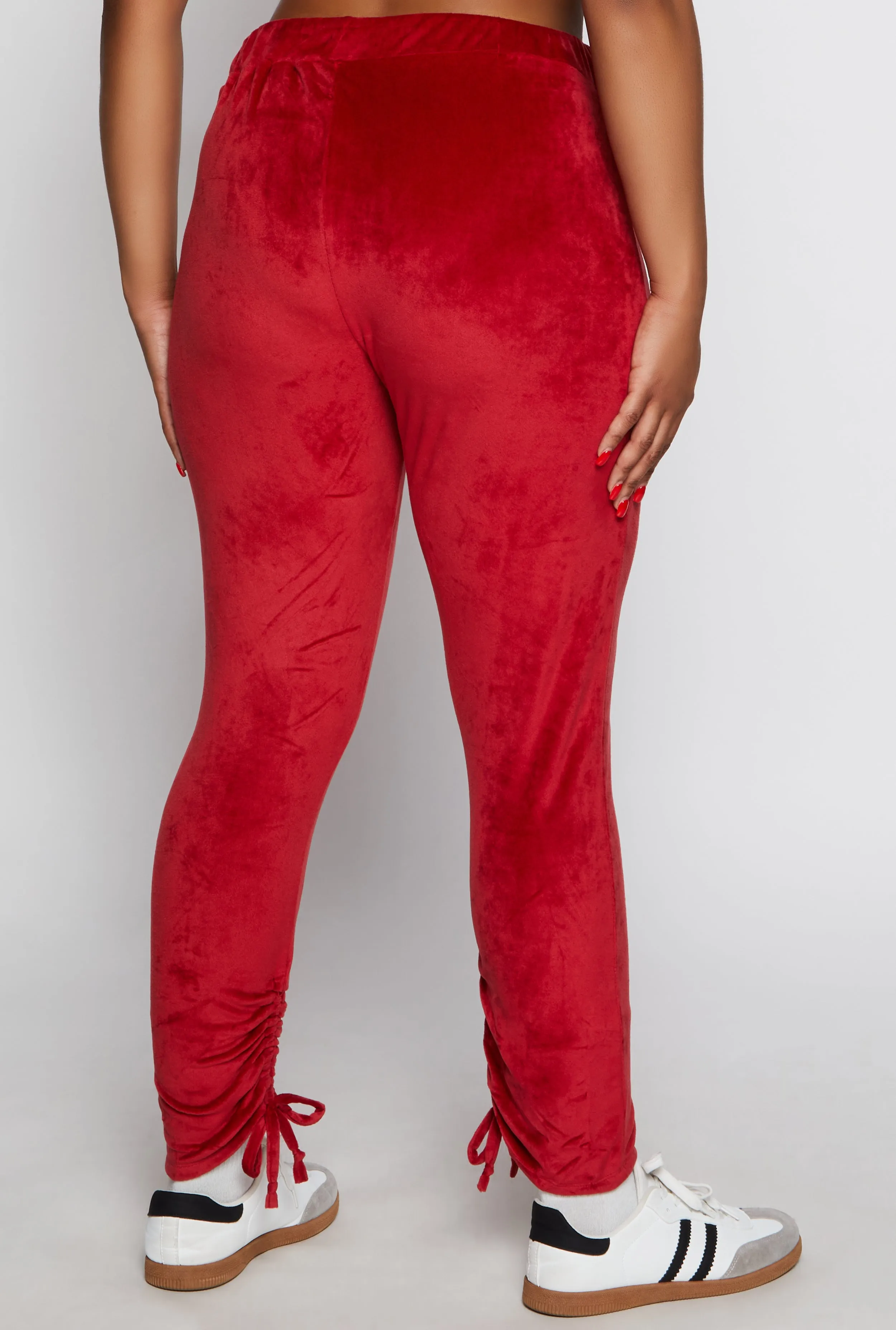 Plus Size Velour Ruched Leg Sweatpants sold by Rainbow product image thumbnail 3